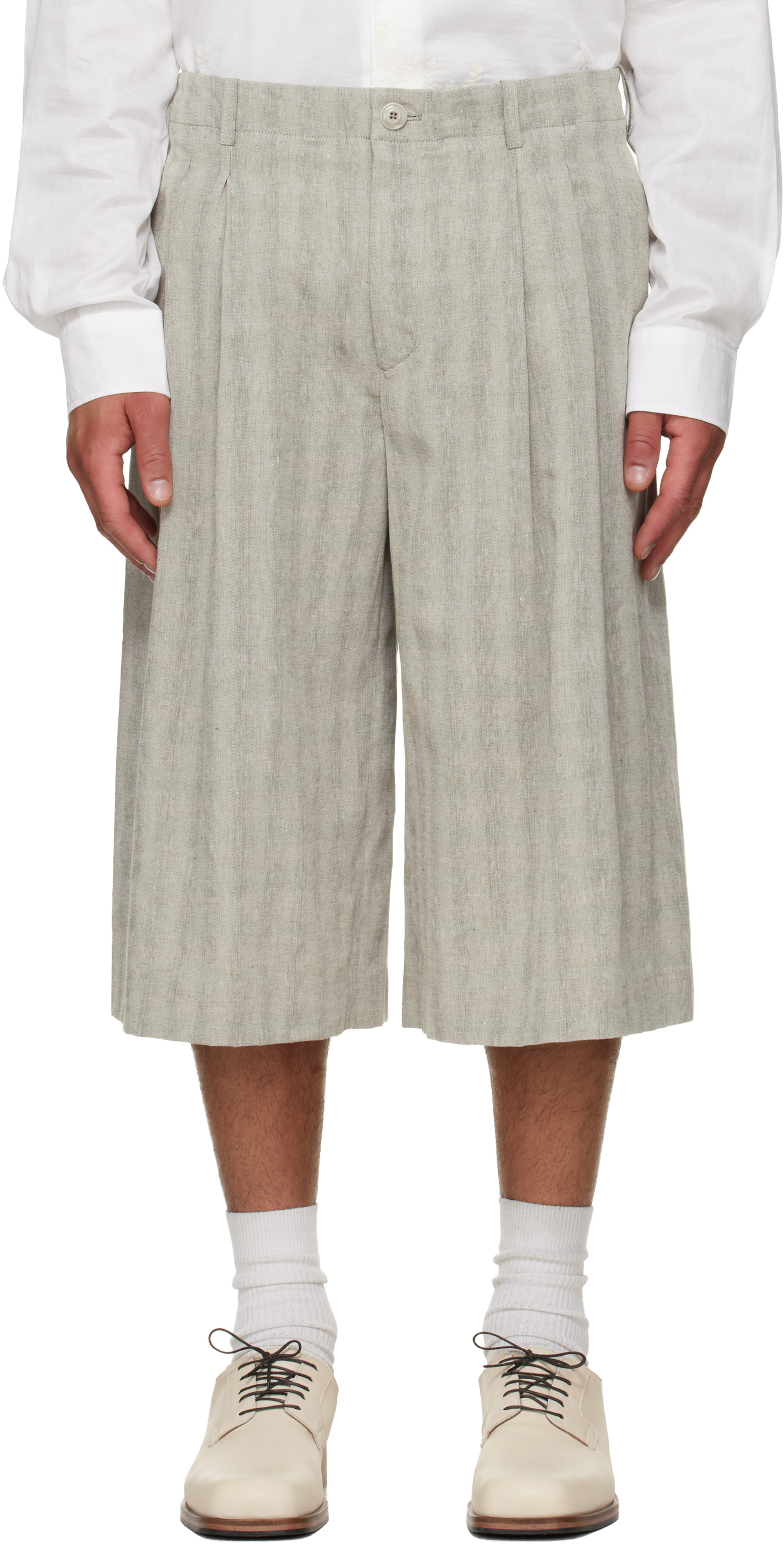 OUR LEGACY - Gray Split Shorts