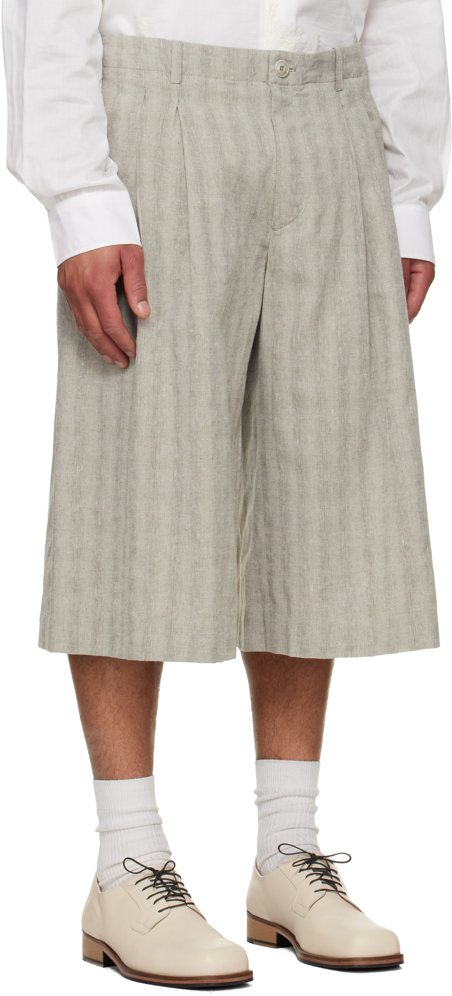 OUR LEGACY - Gray Split Shorts