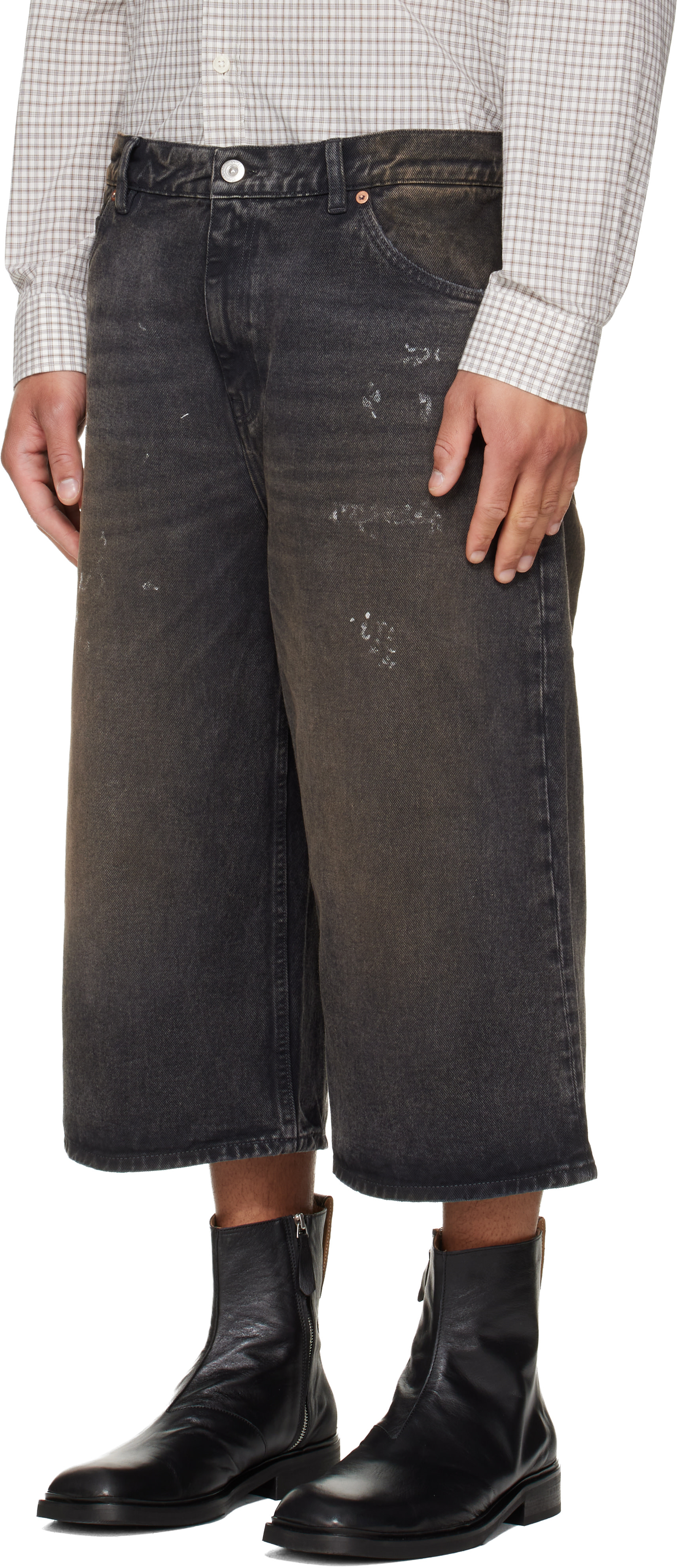 OUR LEGACY: Black Capri Cut Denim Shorts | SSENSE