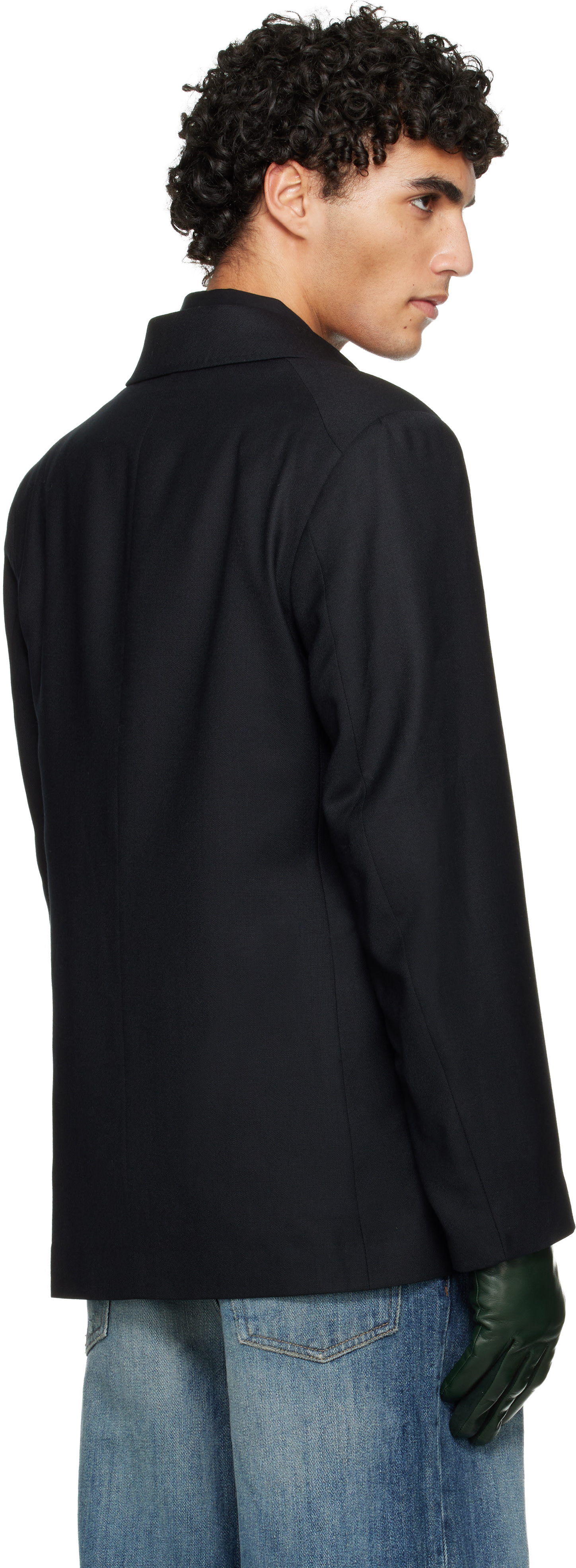 OUR LEGACY: Black Unconstructed DB Blazer | SSENSE