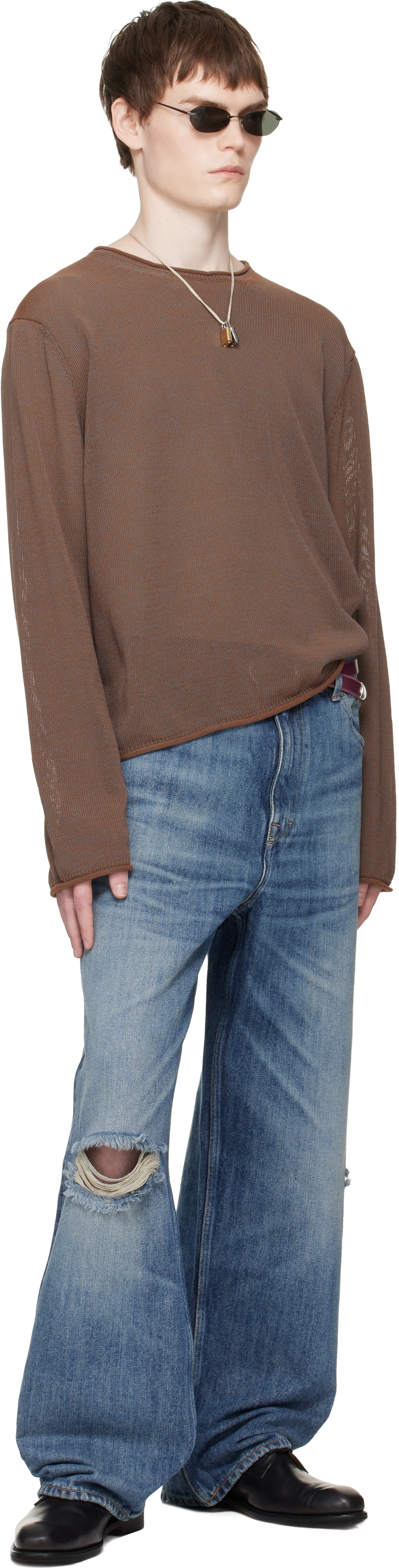 OUR LEGACY - Pull Popover brun