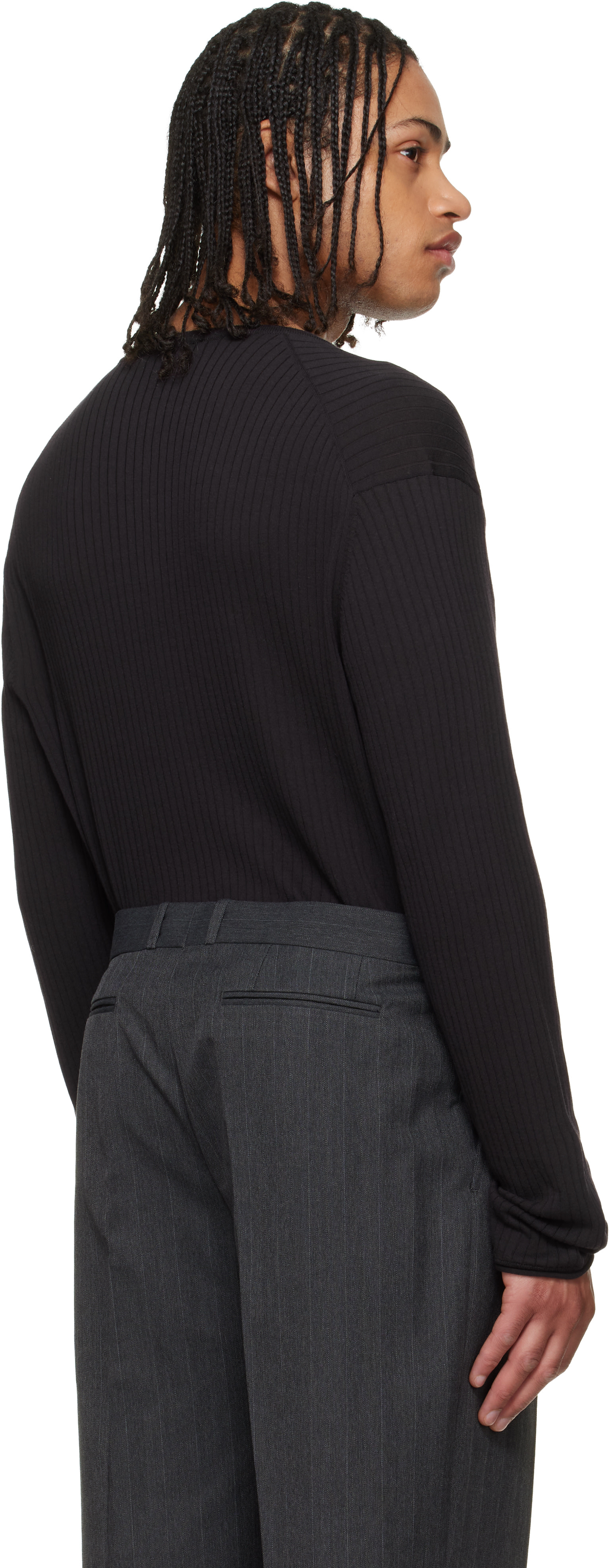 OUR LEGACY: Navy Fine Henley | SSENSE Canada