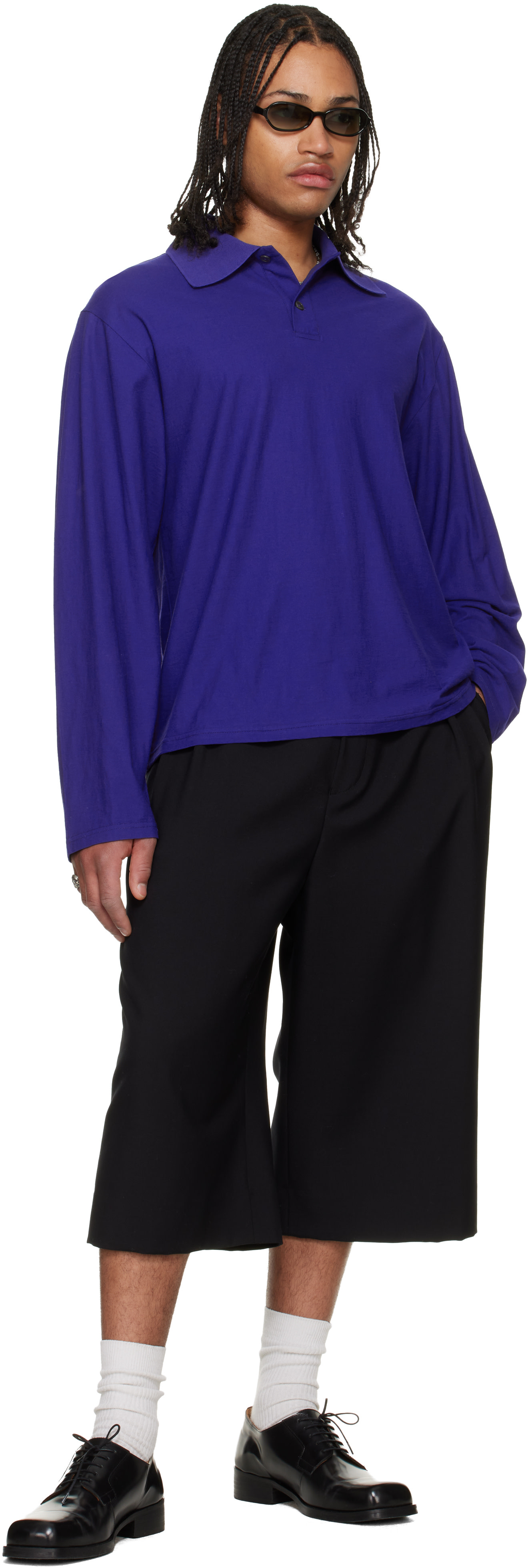 OUR LEGACY: Blue Rugby Longsleeve Polo | SSENSE