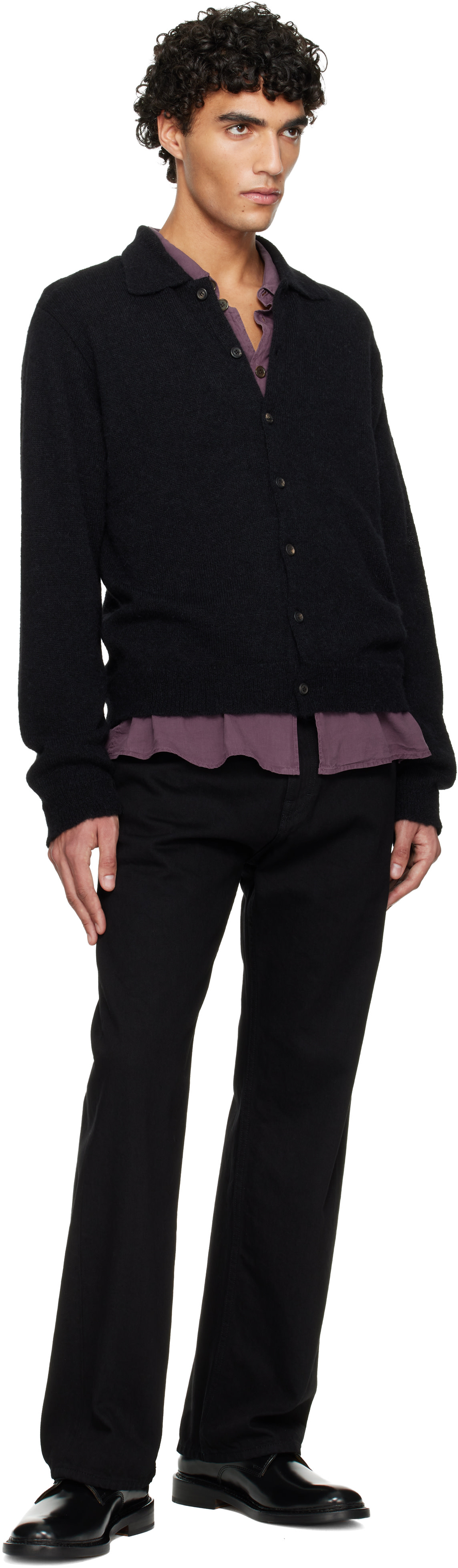 OUR LEGACY: Black Evening Polo Cardigan | SSENSE