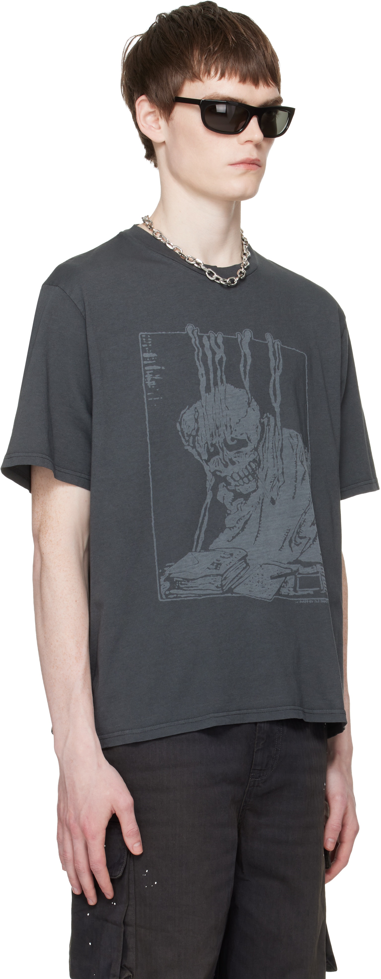 OUR LEGACY 26SS BOX グラフィック Tシャツ 46 試着のみ OUR LEGACY: グレー Box Tシャツ | SSENSE 日本