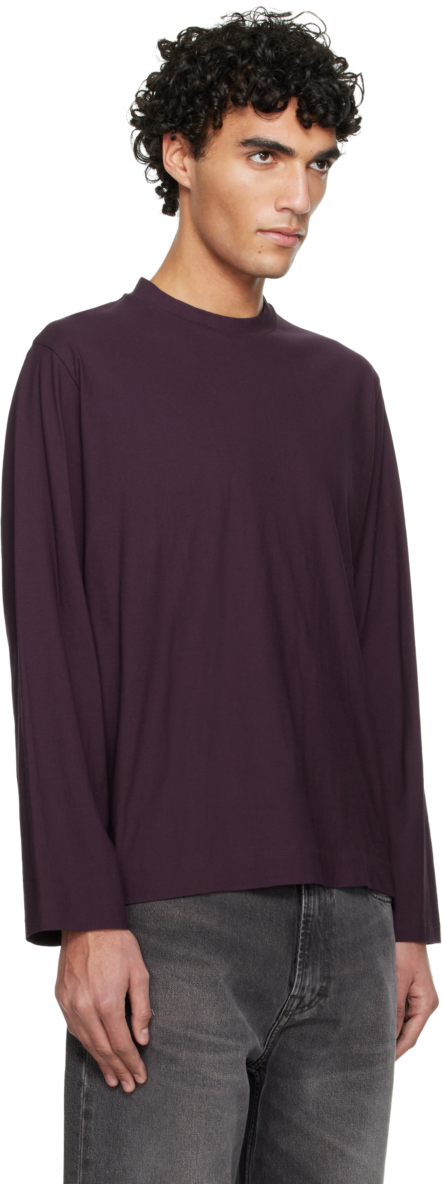 OUR LEGACY: Burgundy Box Longsleeve T-shirt | SSENSE Vietnam