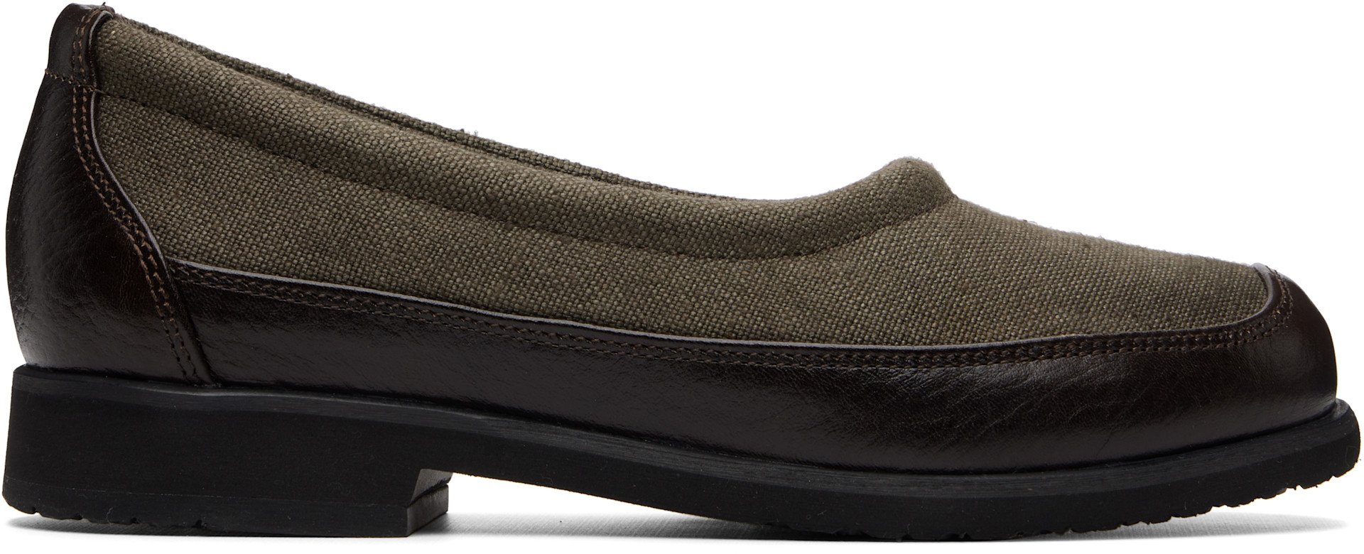 OUR LEGACY: カーキ Bohemian Slipper ローファー | SSENSE 日本