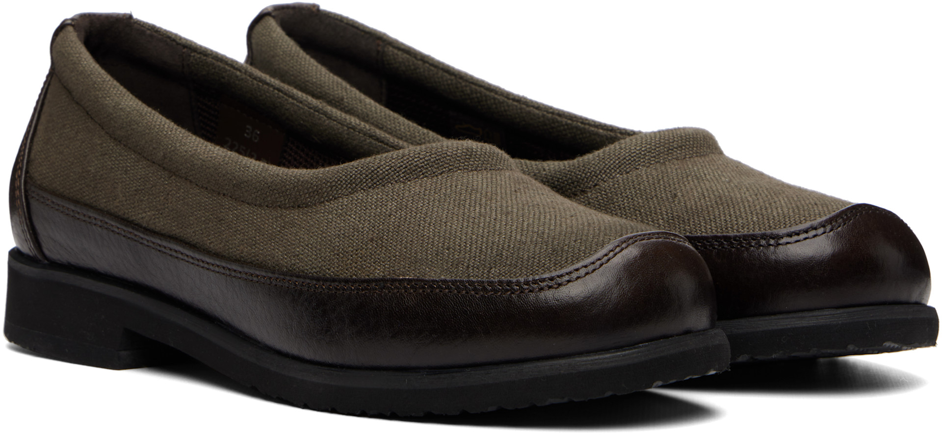 OUR LEGACY: カーキ Bohemian Slipper ローファー | SSENSE 日本