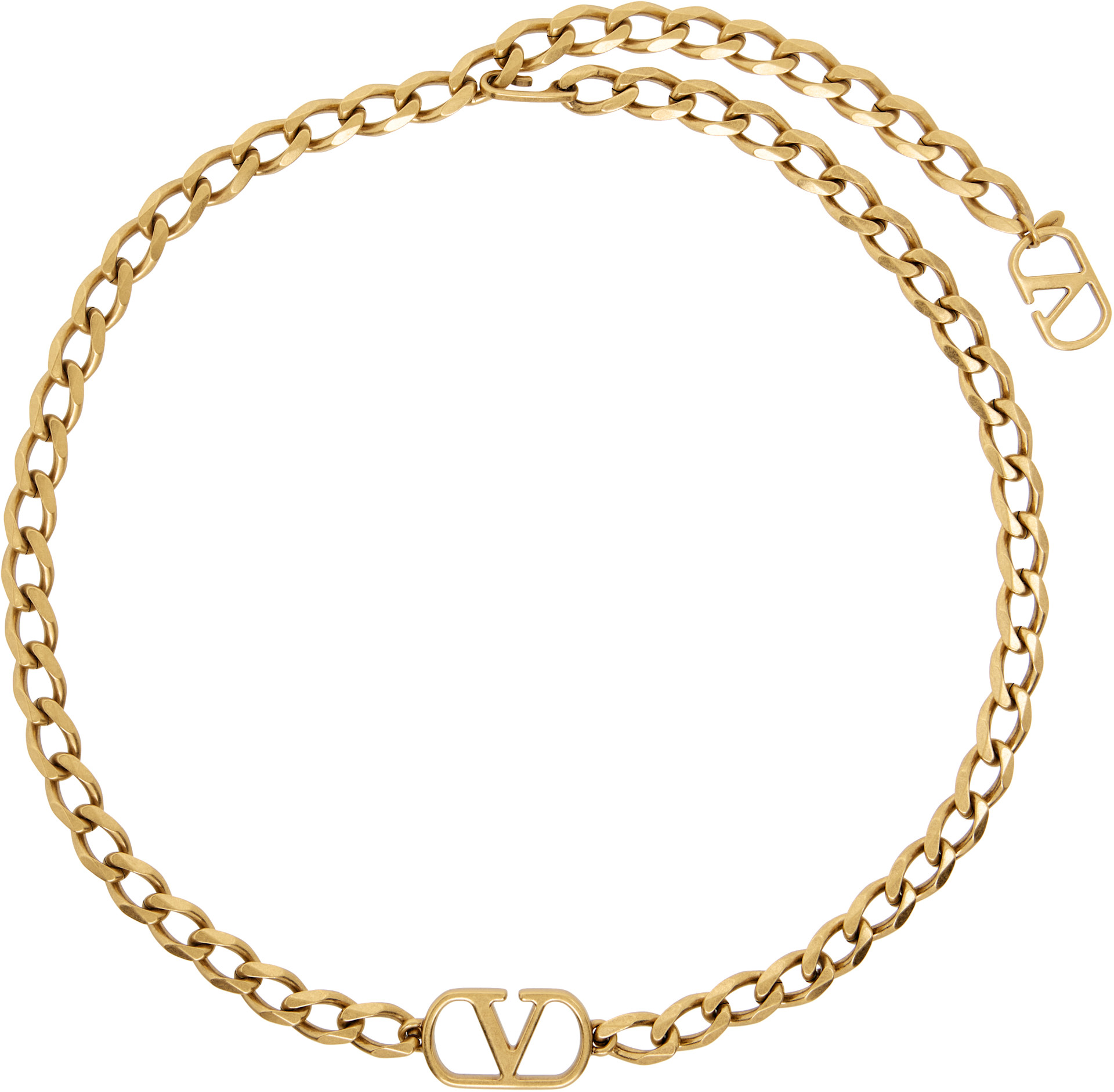 希少✨VALENTINO ヴァレンティノ メタル チェーンベルト ロゴ ゴールド Valentino Garavani: VLogo Signature チェーンベルト | SSENSE 日本