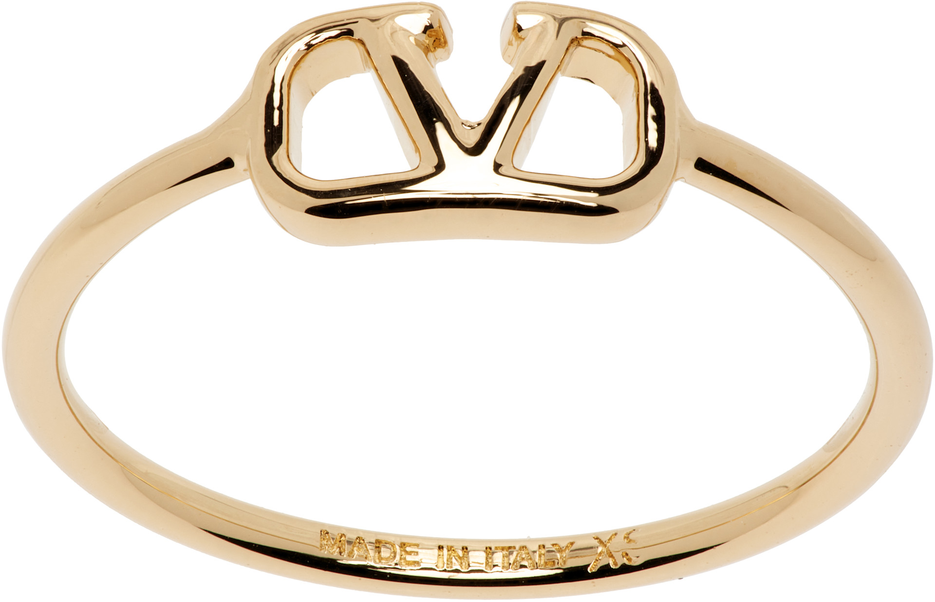 Valentino Garavani: VLogo Signature Metal Ring | SSENSE