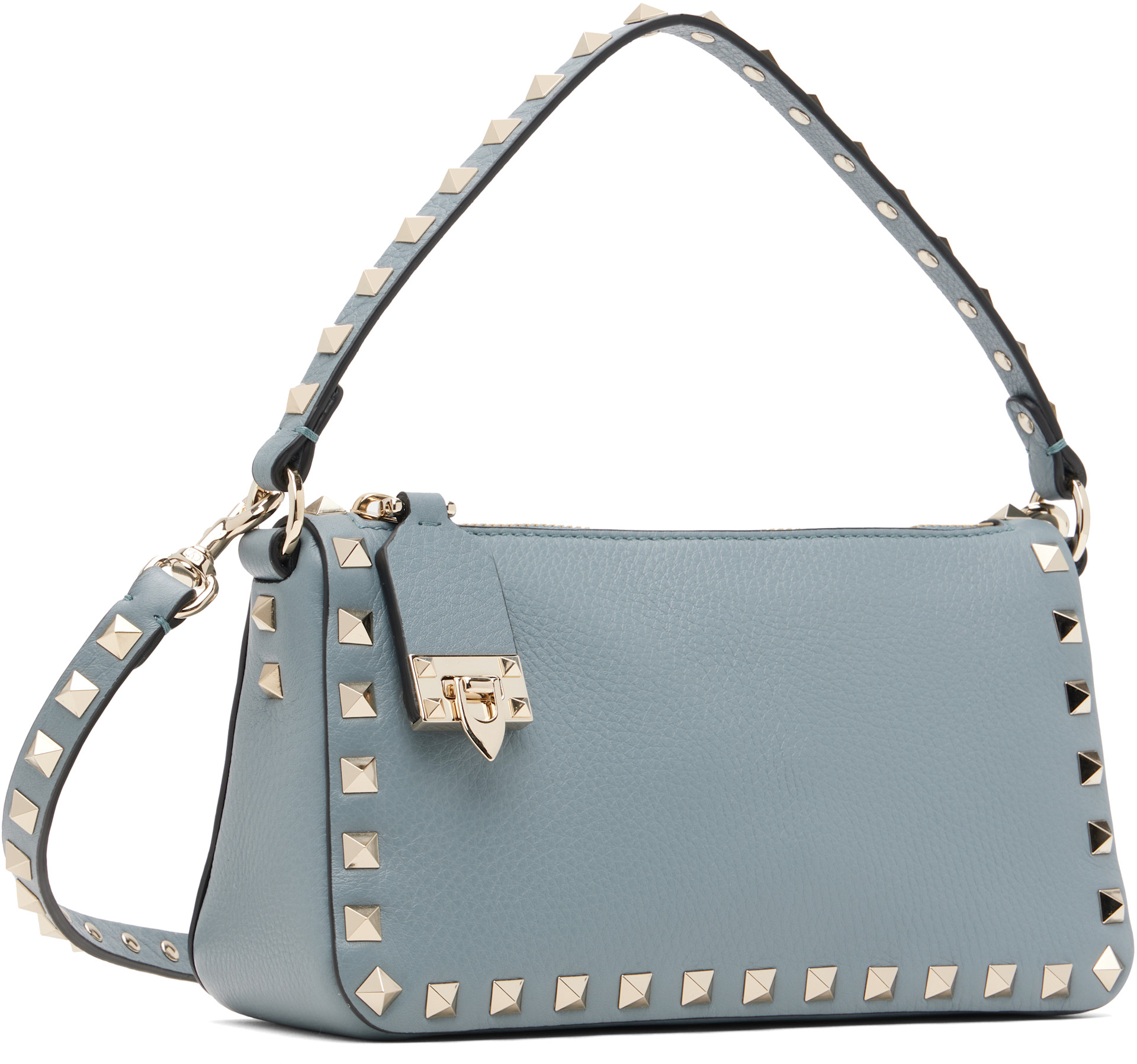 Valentino Garavani: ブルー スモール Rockstud クロスボディバッグ