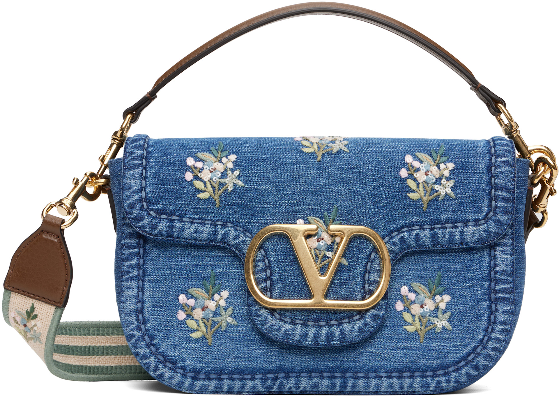 VALENTINO / サイドリボン プルオーバー Valentino Garavani: Blue Alltime Medium Shoulder Bag | SSENSE