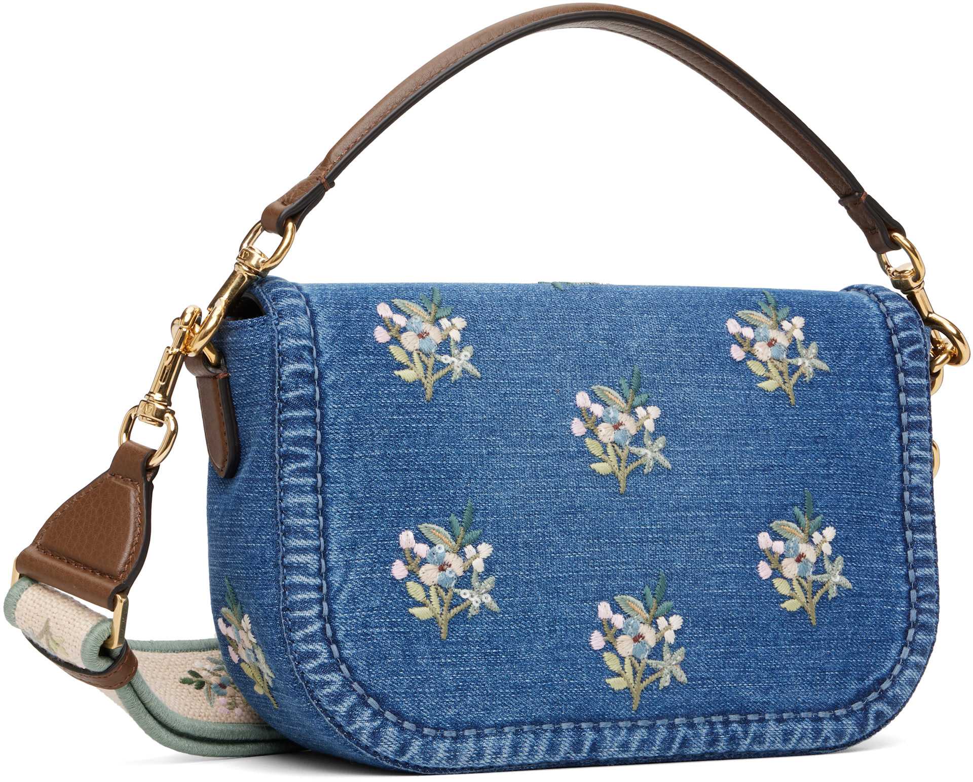Valentino Garavani: Blue Alltime Medium Shoulder Bag | SSENSE