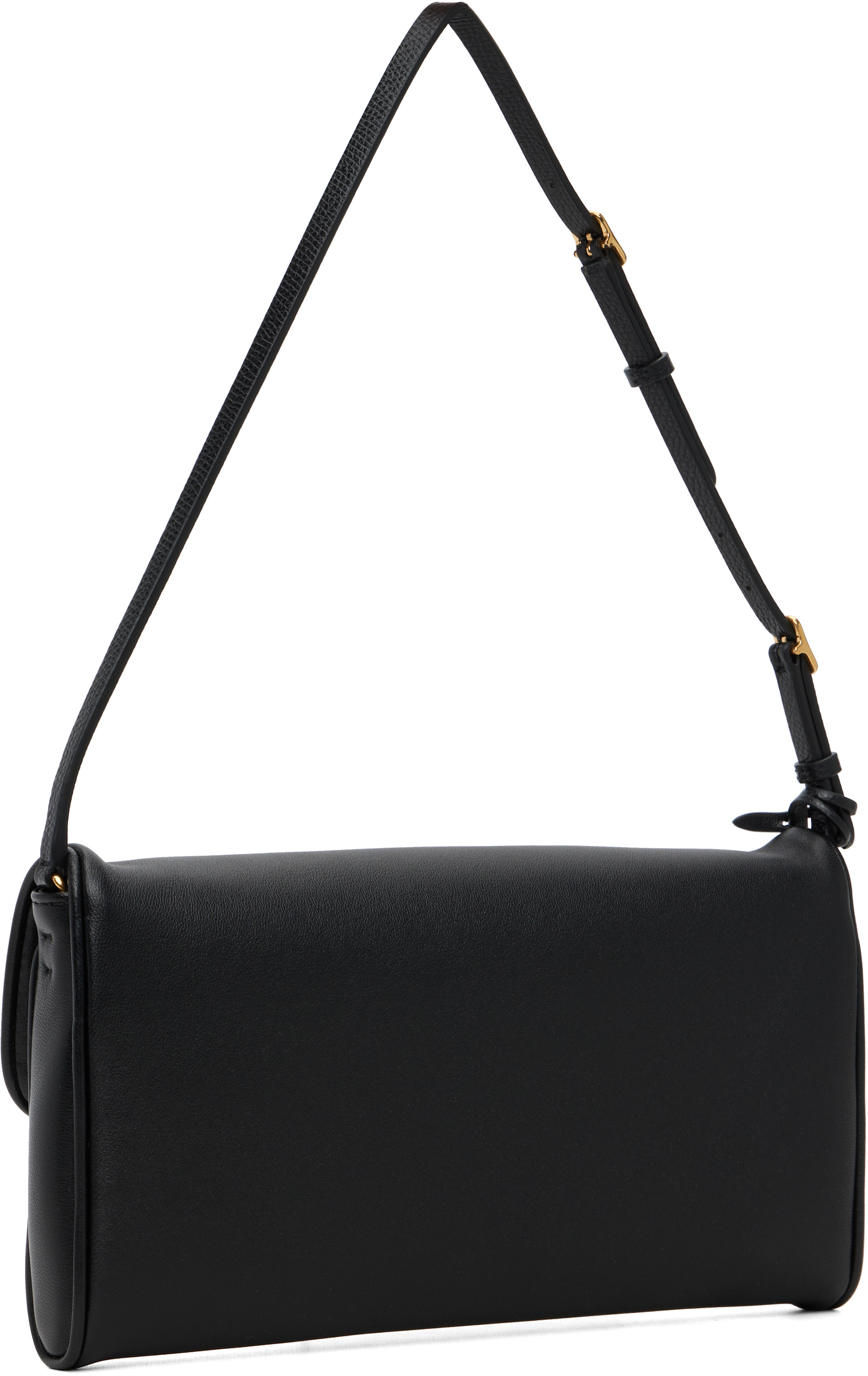 Valentino Garavani: Black DeVain Small Nappa Shoulder Bag | SSENSE