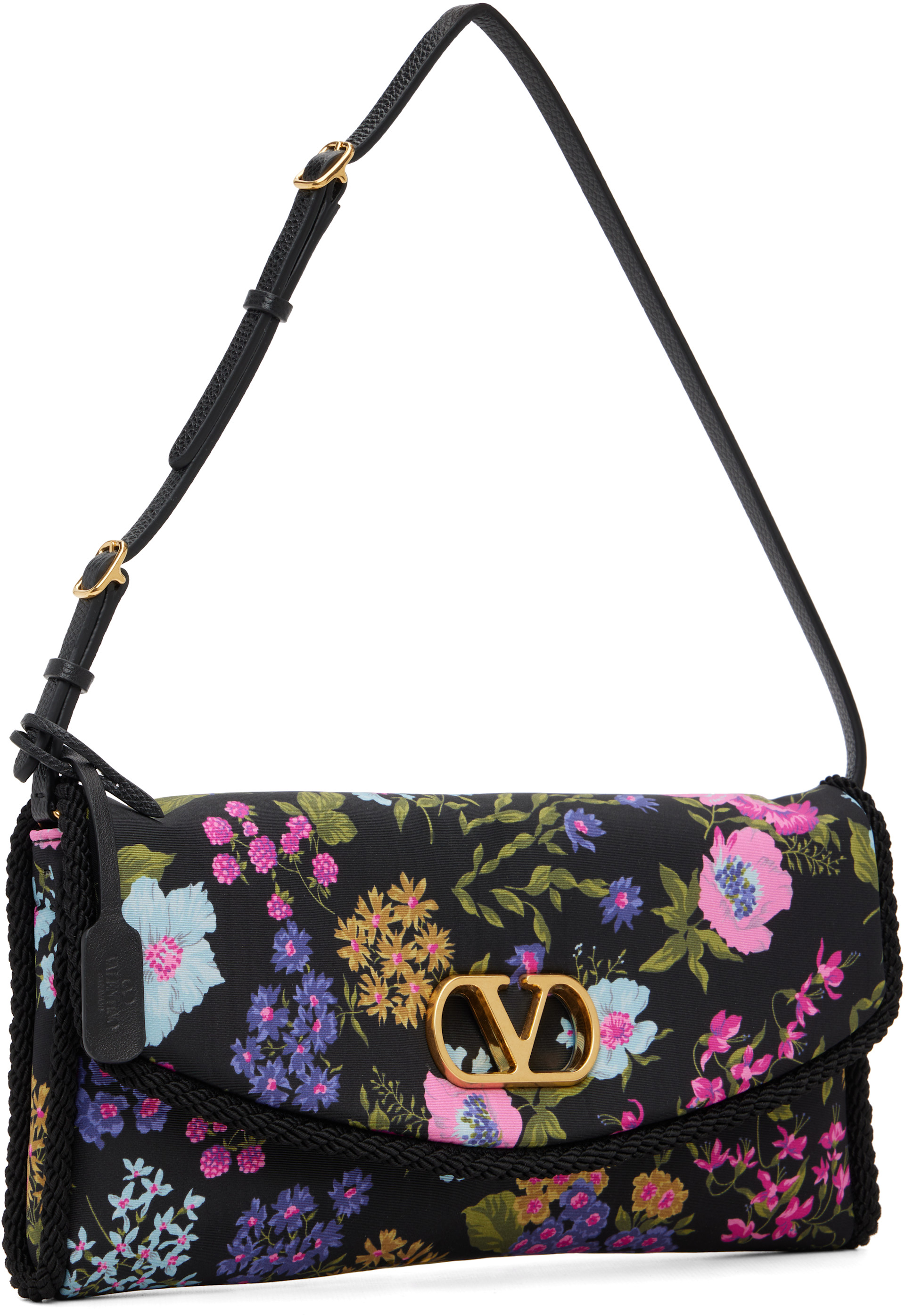 VALENTINO GARAVANI ショルダーバッグ Valentino Garavani: Black DeVain Small Shoulder Bag | SSENSE