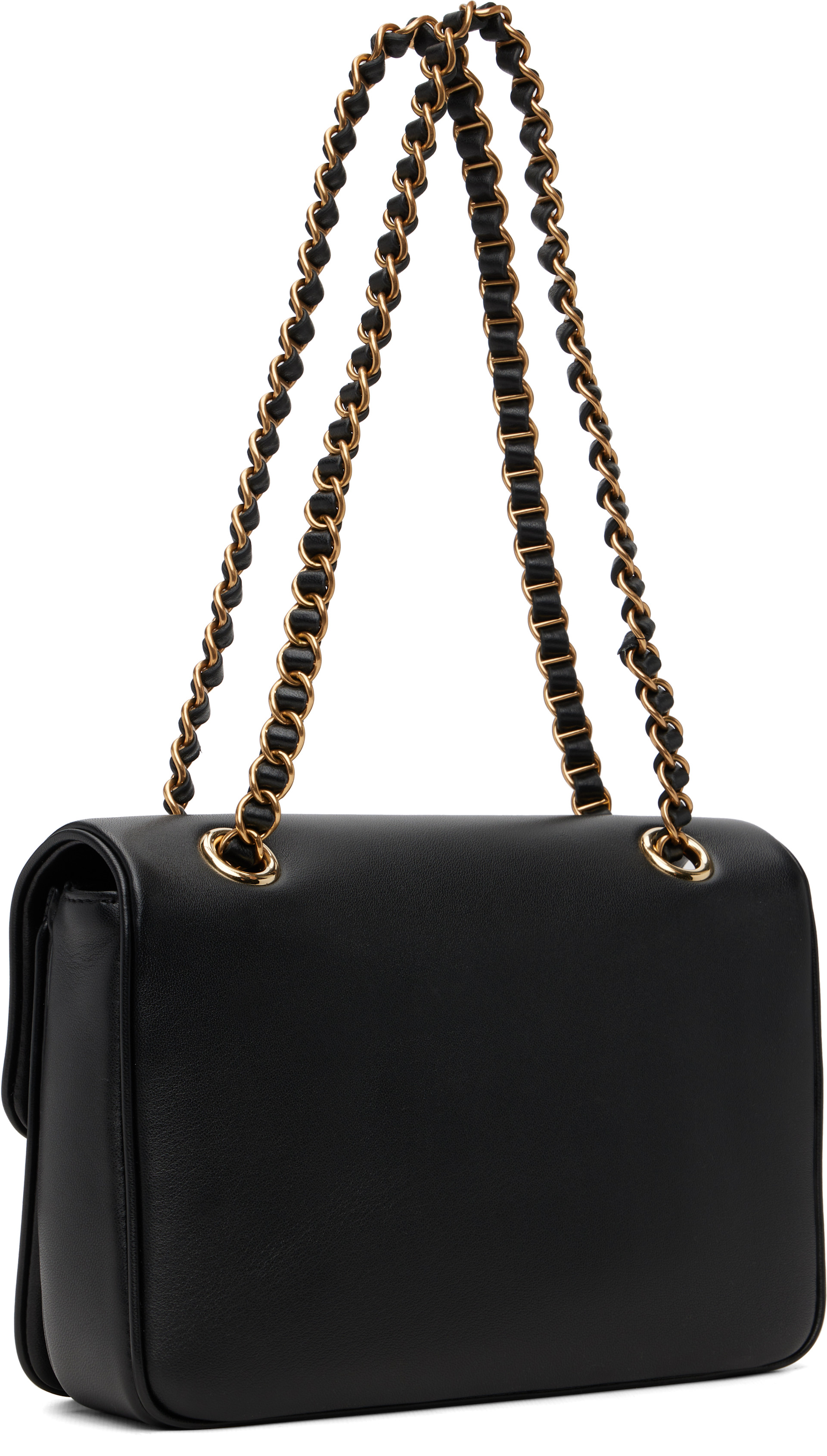 Valentino Garavani: Black Djuna Medium Chain Bag | SSENSE Valentino Garavani: Black Djuna Medium Chain Bag | SSENSE