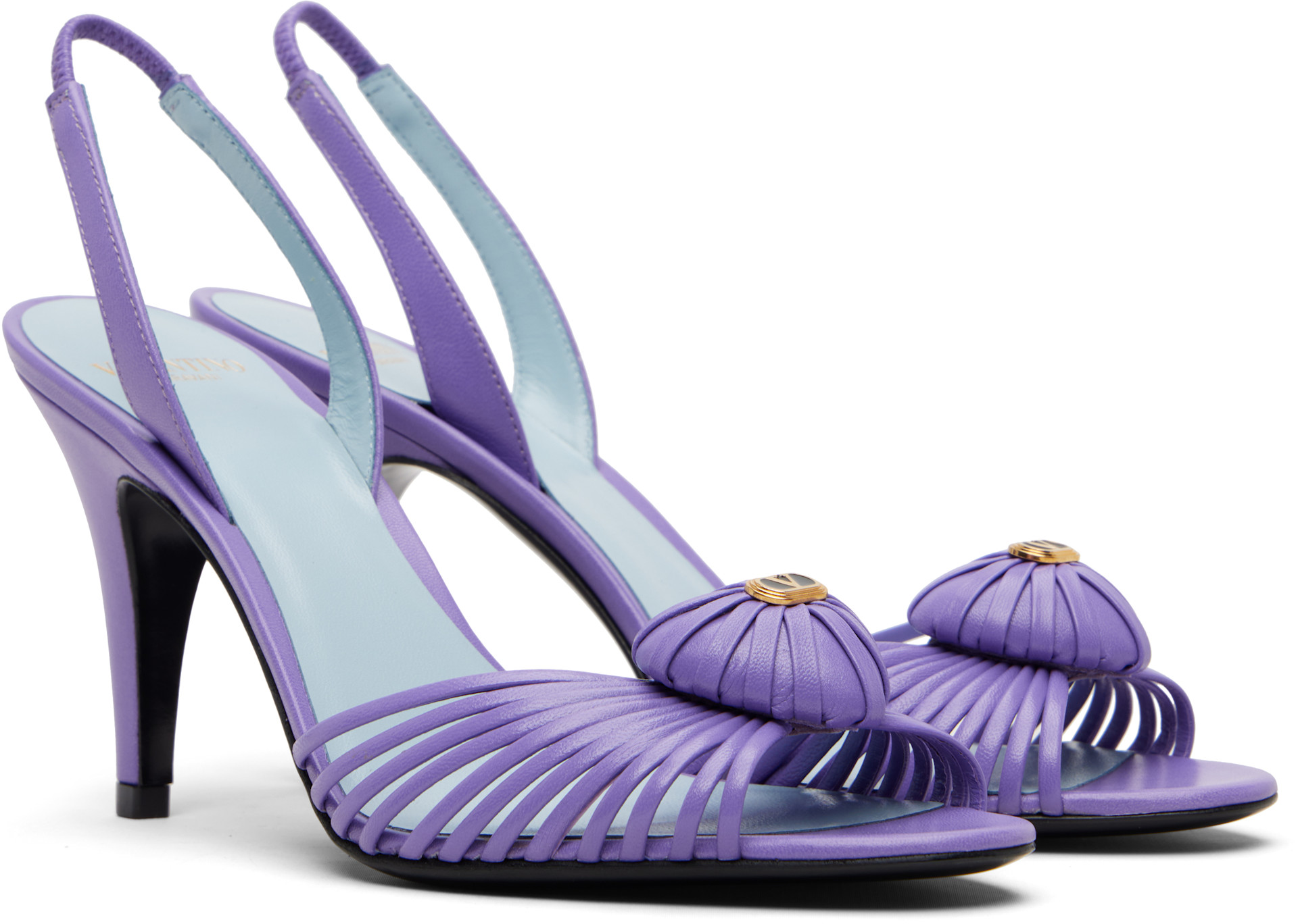 Valentino Garavani: パープル Coeur Royal ヒールサンダル | SSENSE 日本