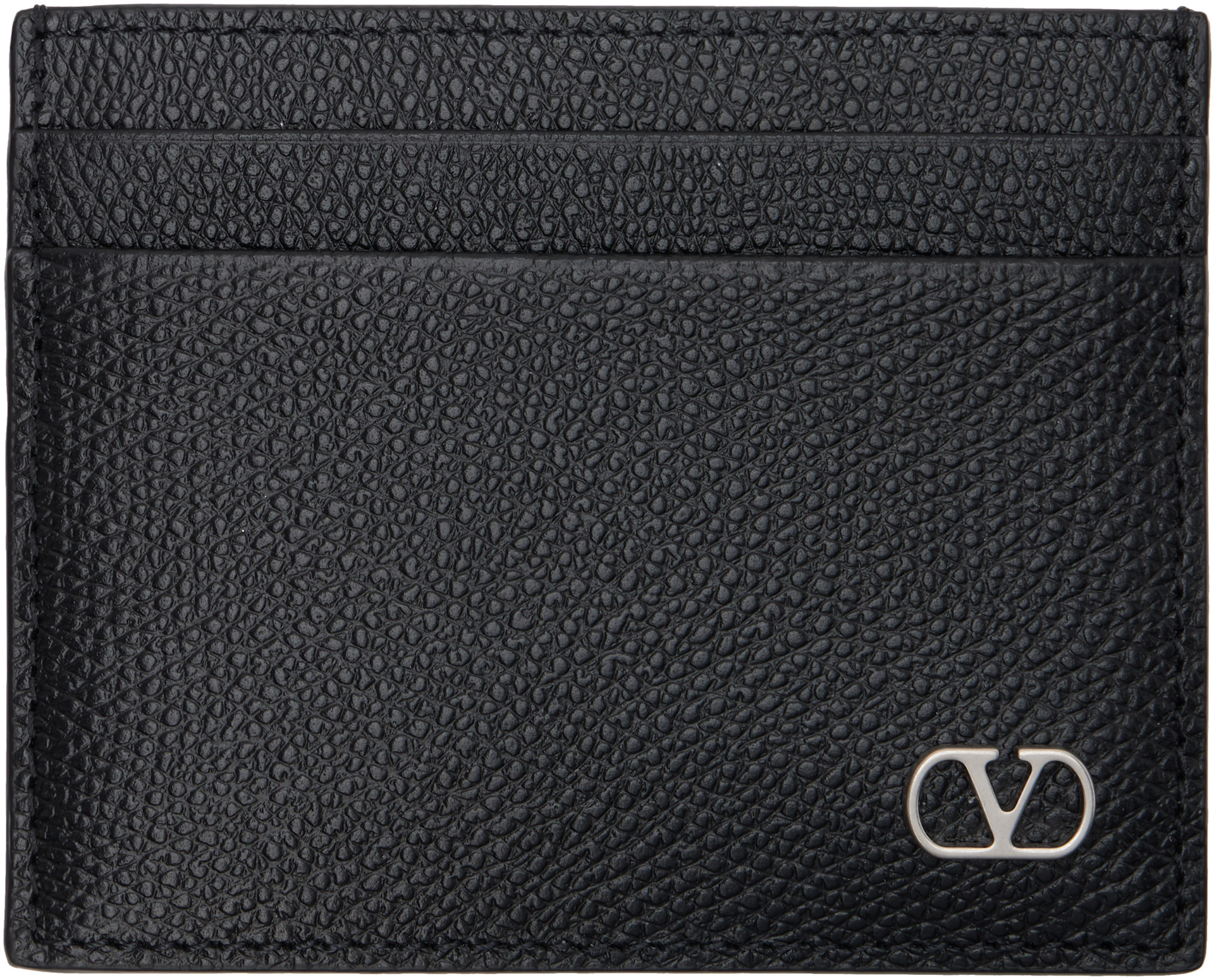 Valentino Garavani: Black VLogo Signature Card Holder | SSENSE Valentino Garavani: Black VLogo Signature Card Holder | SSENSE