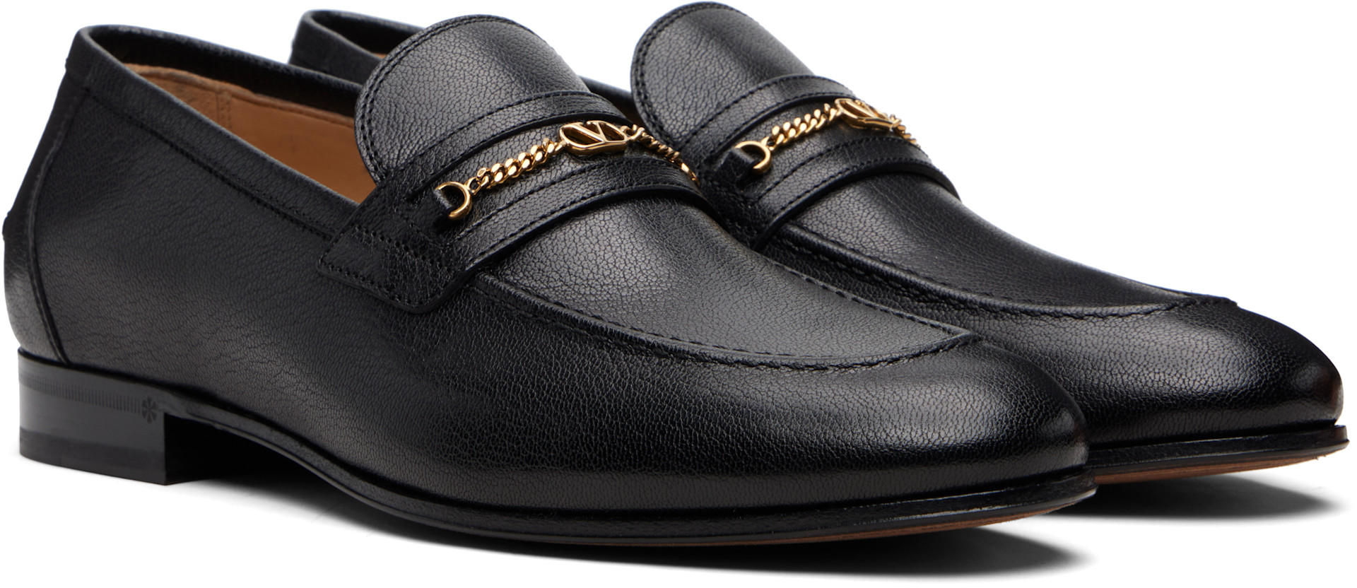 Valentino Garavani: ブラック VLogo Signature キッドスキン 