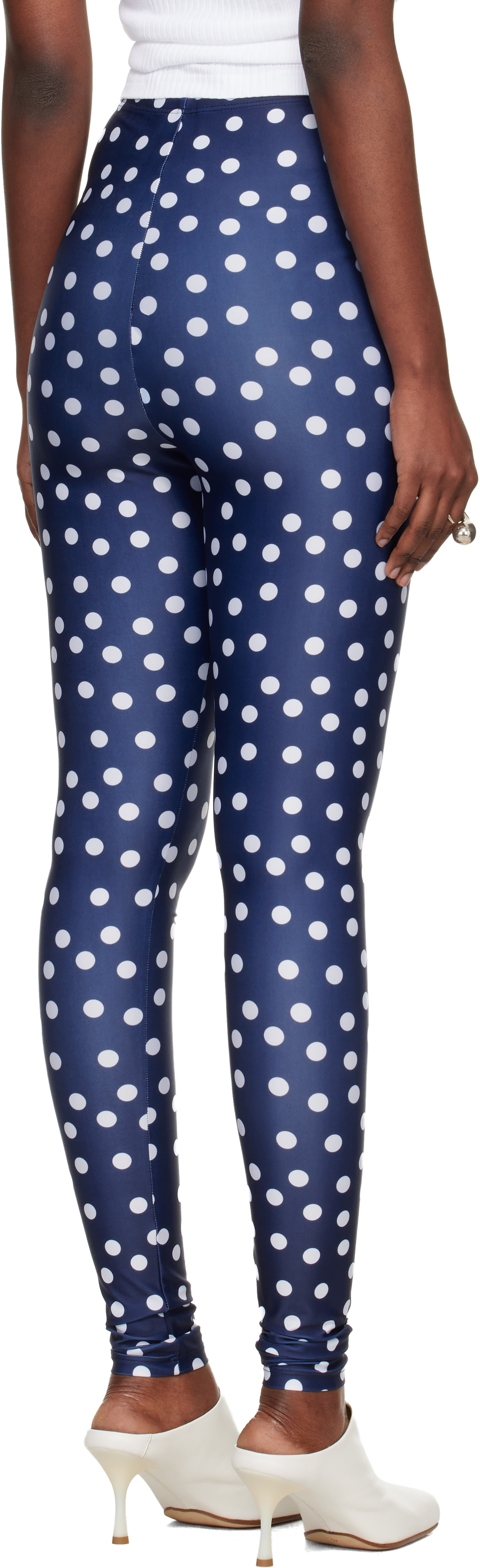 Jean Paul Gaultier: ネイビー 'The Polka-Dot' レギンス | SSENSE 日本