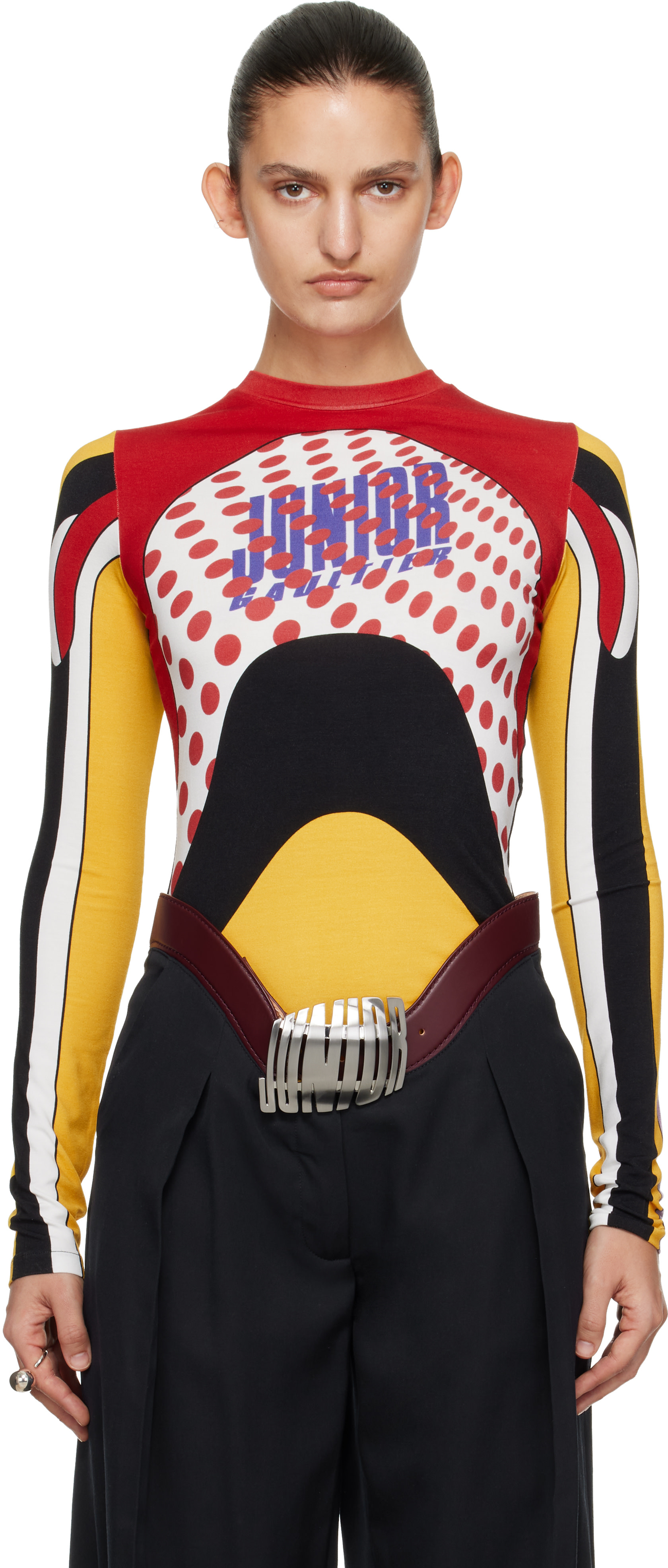 Jean Paul GAULTIER レーストップス Jean Paul Gaultier: マルチカラー 'The Junior' Body Map トップス