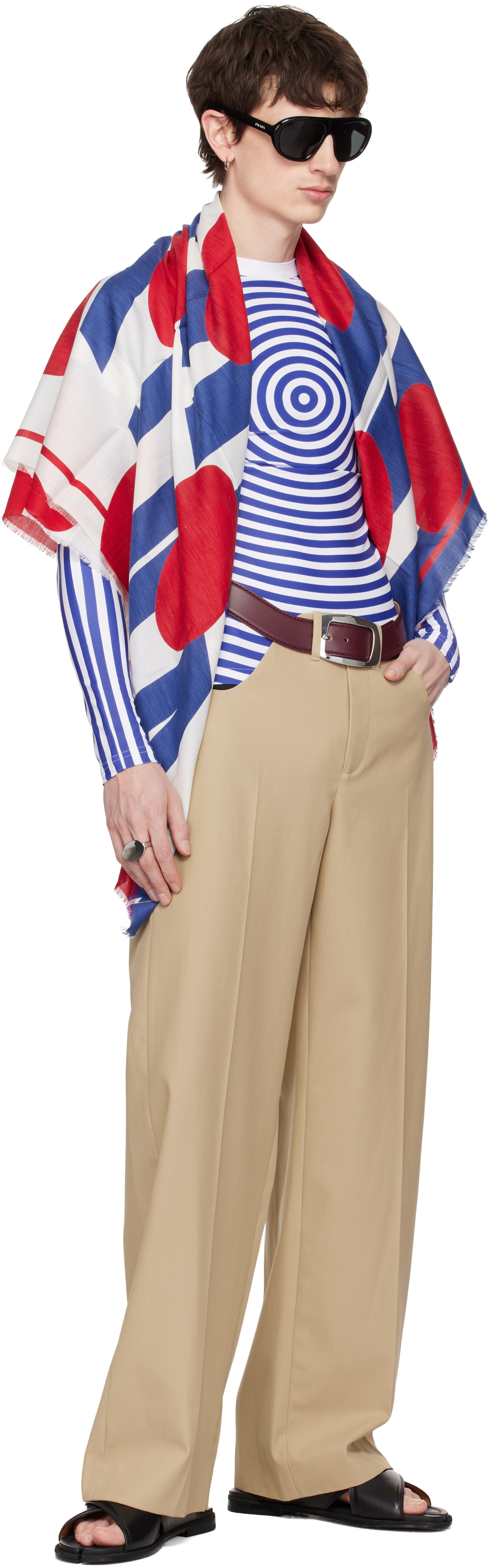 Jean Paul Gaultier: Multicolor 'The Junior Polka-Dot' Sarong Scarf