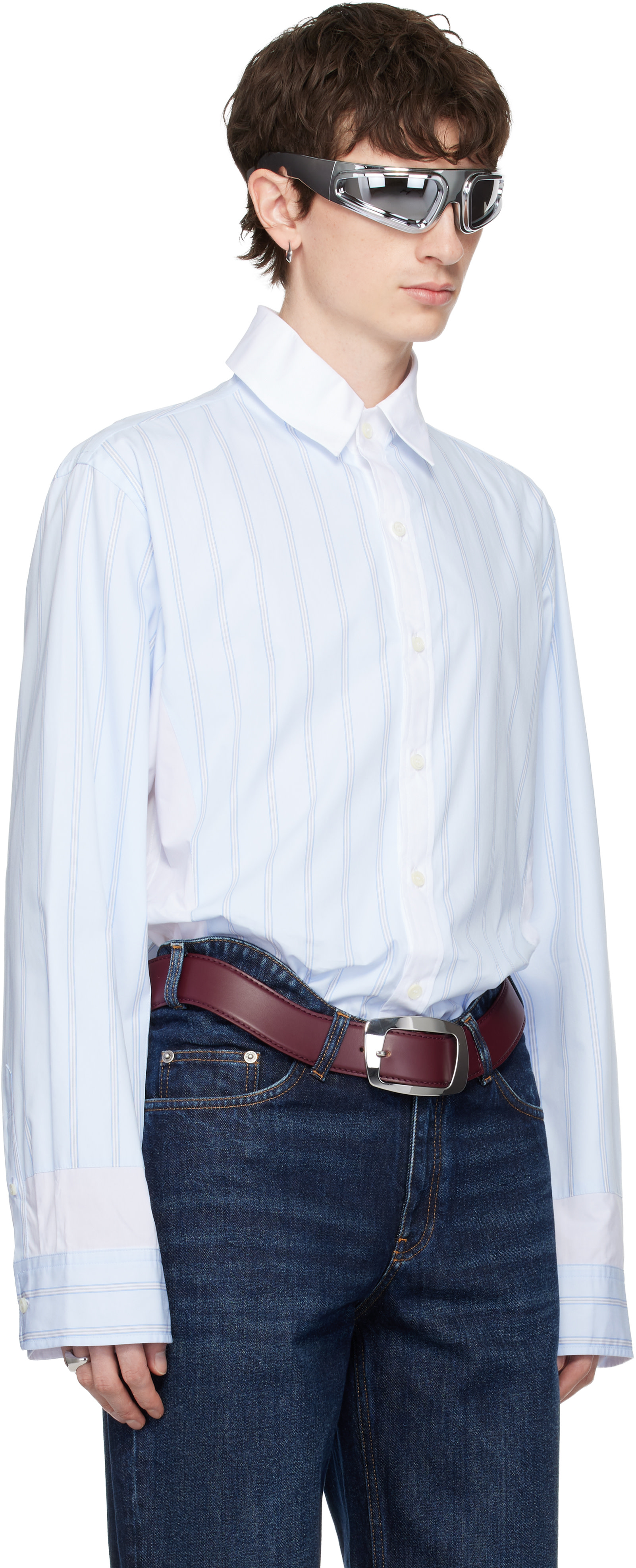 Jean Paul Gaultier: Blue & White 'The Petit Grand Junior' Shirt