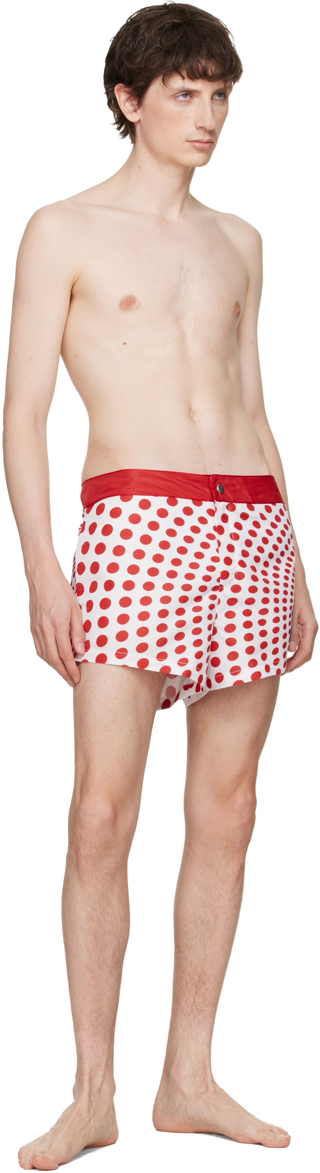 Jean Paul Gaultier: White & Red 'The Red Polka-Dot Swimming