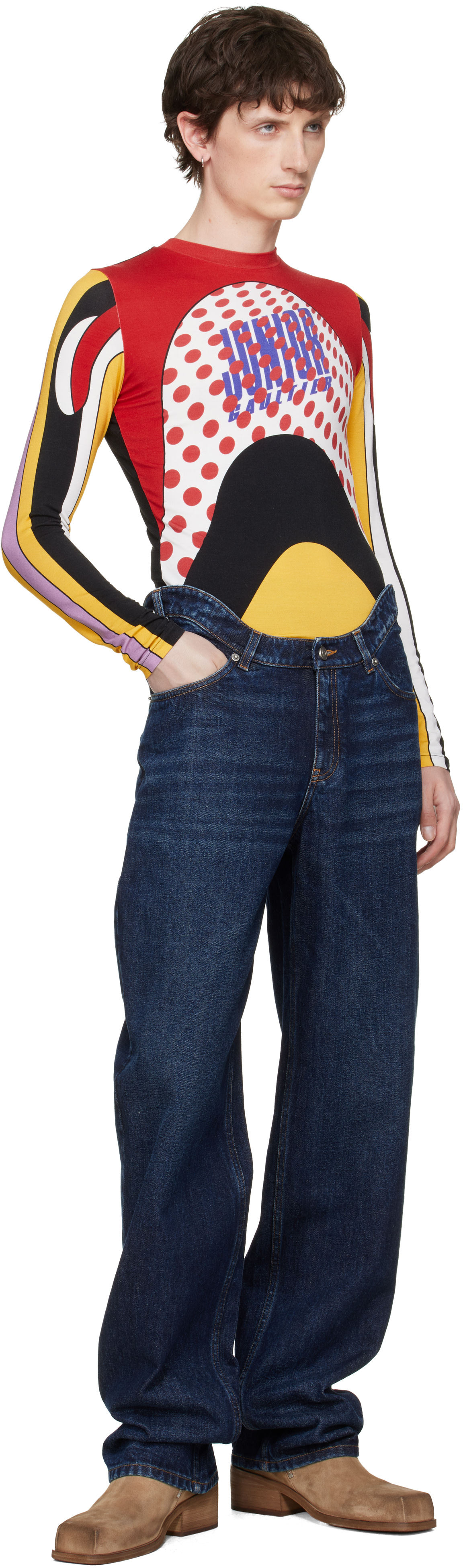 Jean Paul Gaultier: Multicolor 'The Junior Body Map' Top | SSENSE