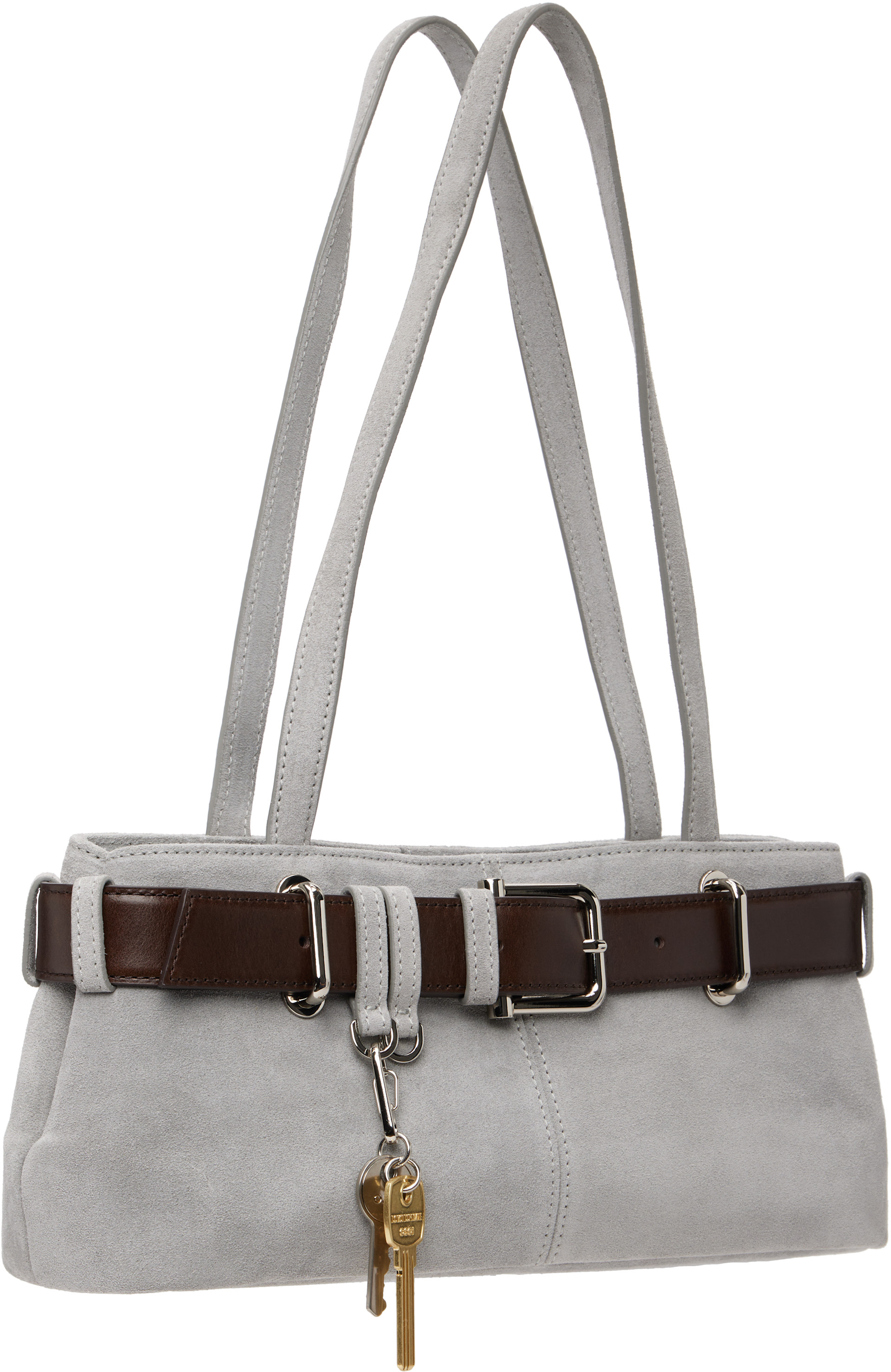 OSOI: Gray Shoulder Brocle Mini Bag | SSENSE