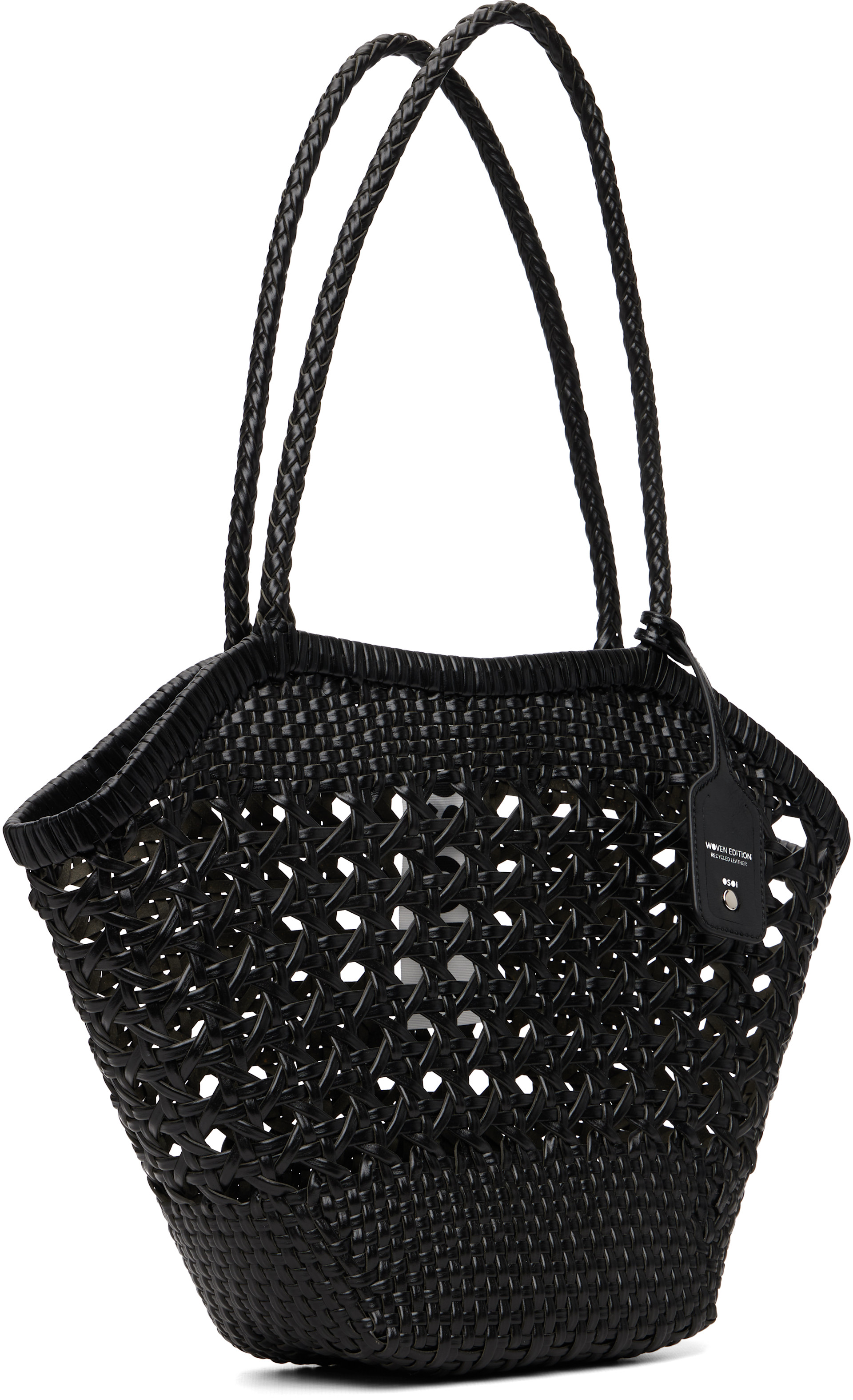 OSOI 黒　bag OSOI: Black Lip Shoulder Bag | SSENSE