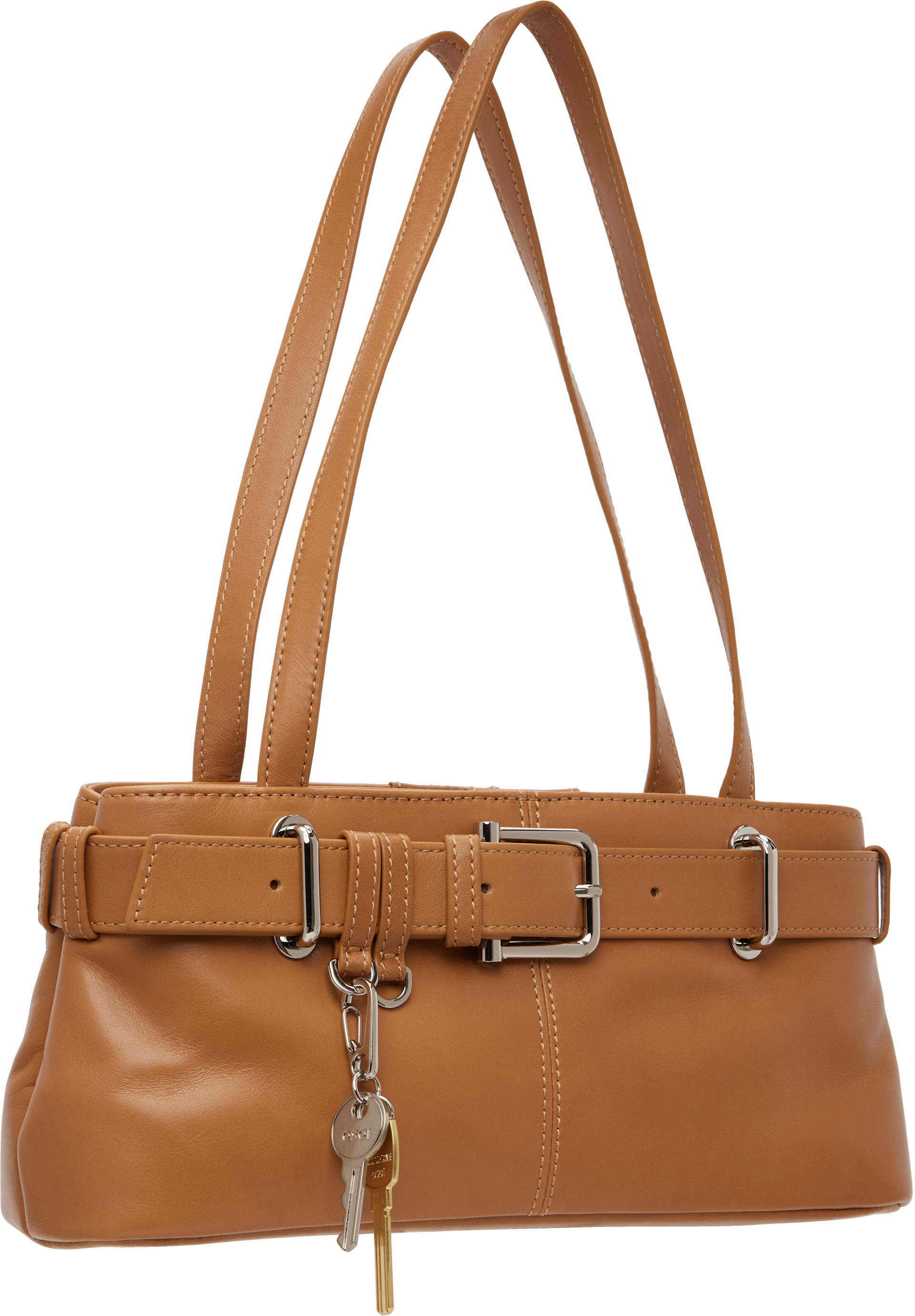 OSOI SHOULDER BROCLE MINI オソイ　ショルダーバッグ OSOI: Tan Shoulder Brocle Mini Bag | SSENSE