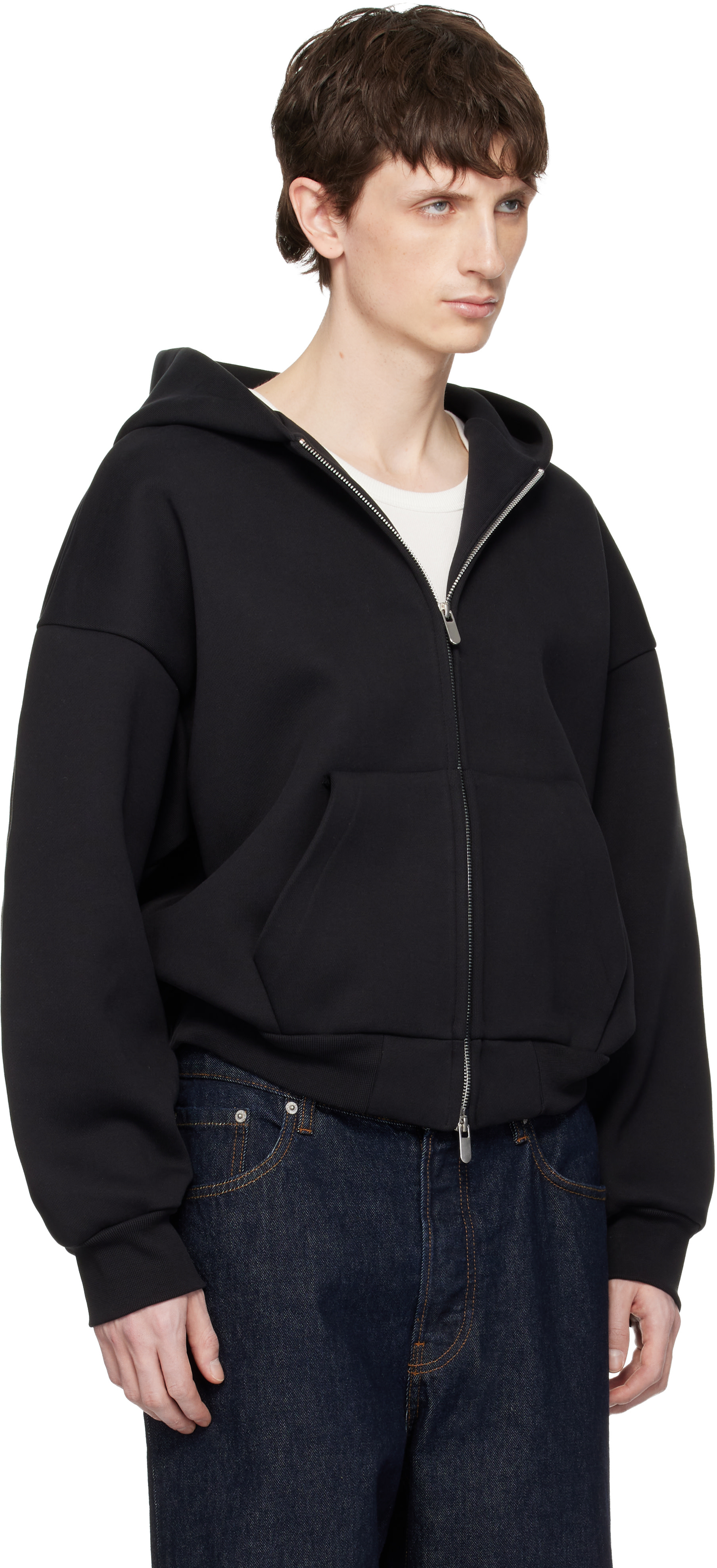 Seventh - Pull à capuche V2 noir à glissière