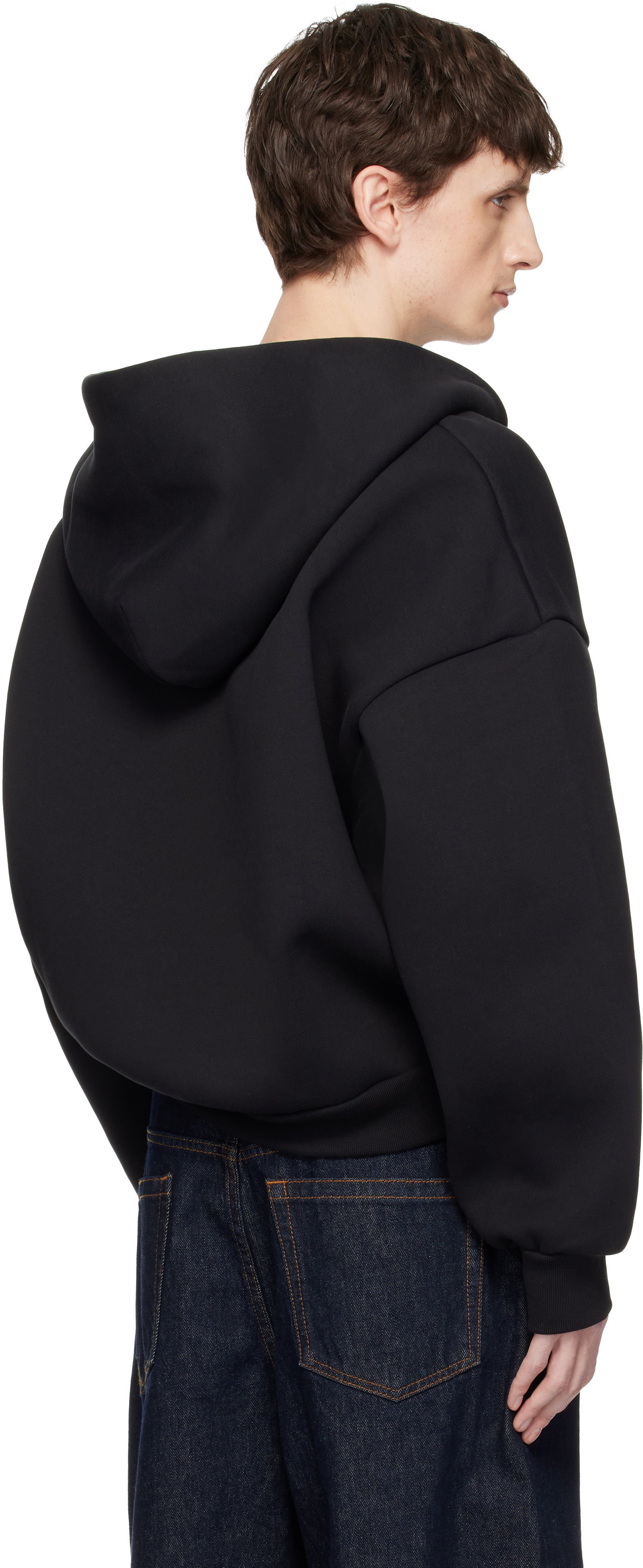 Seventh - Pull à capuche V2 noir à glissière