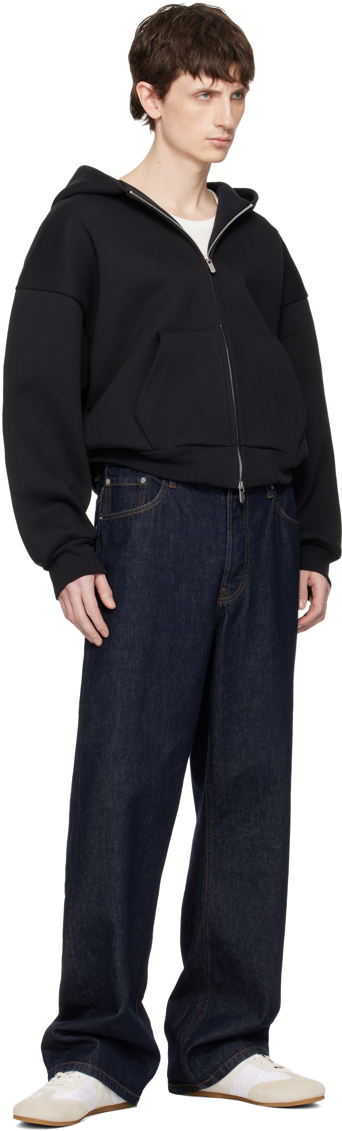 Seventh - Pull à capuche V2 noir à glissière