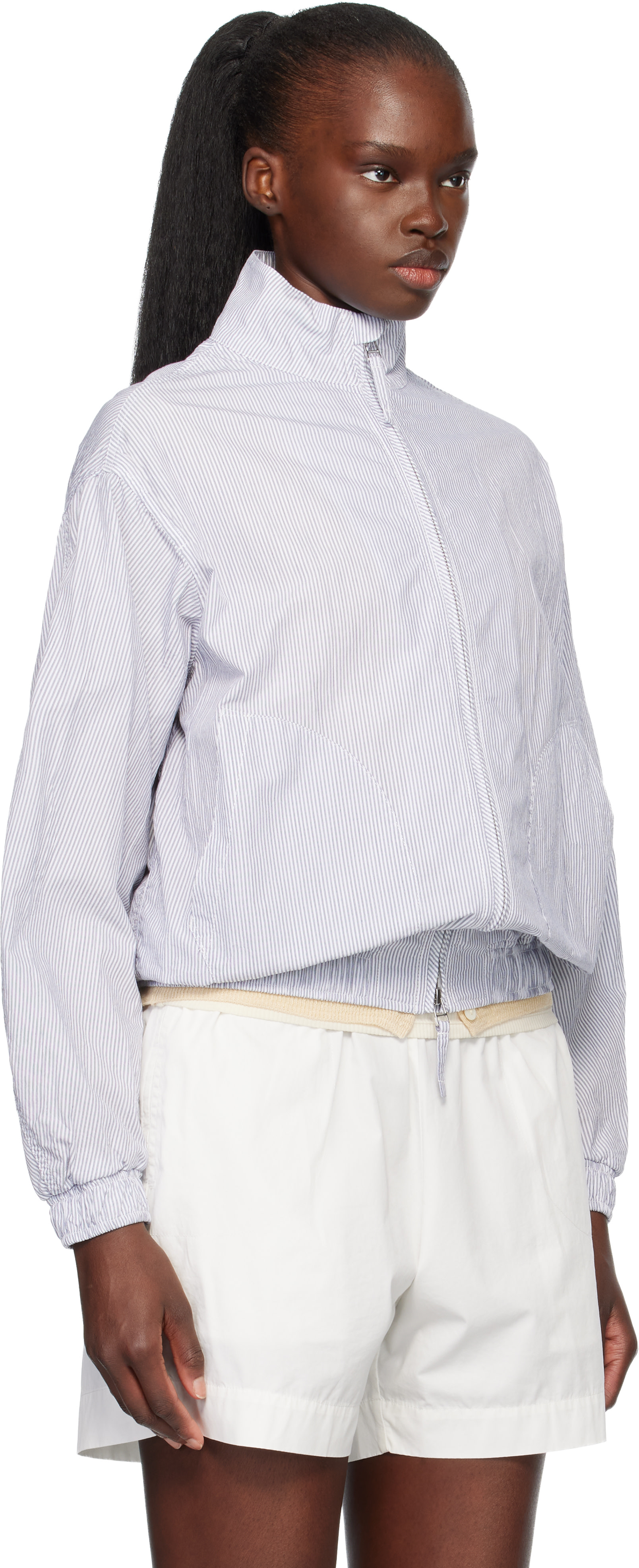 Nothing Written - Blouson Harrington Panny blanc et gris