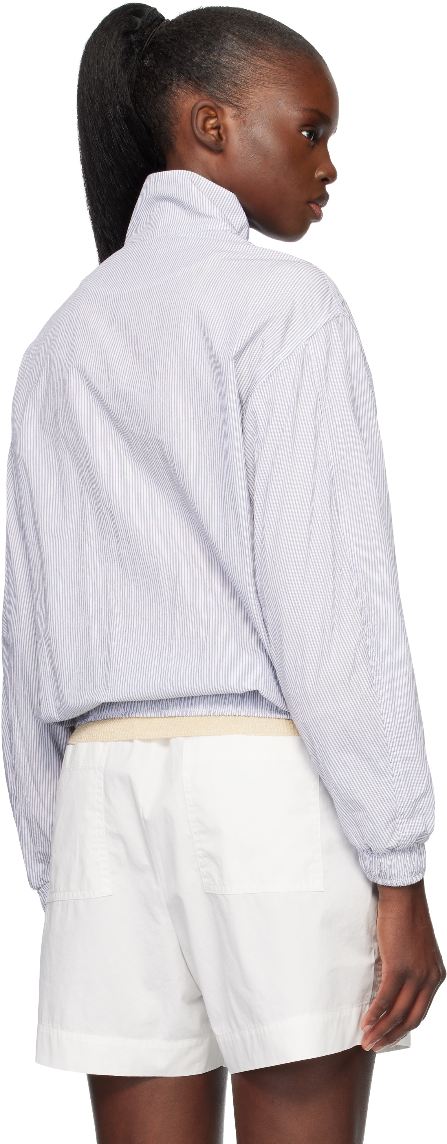 Nothing Written - Blouson Harrington Panny blanc et gris