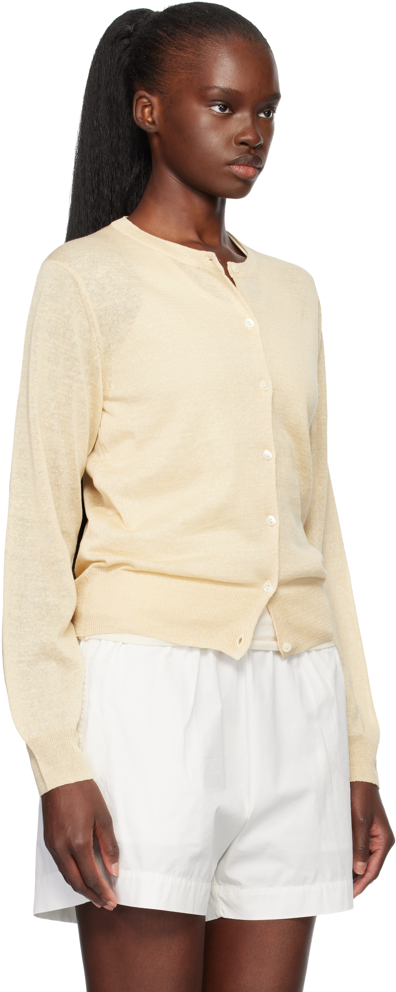Nothing Written - Cardigan Rola jaune en lin