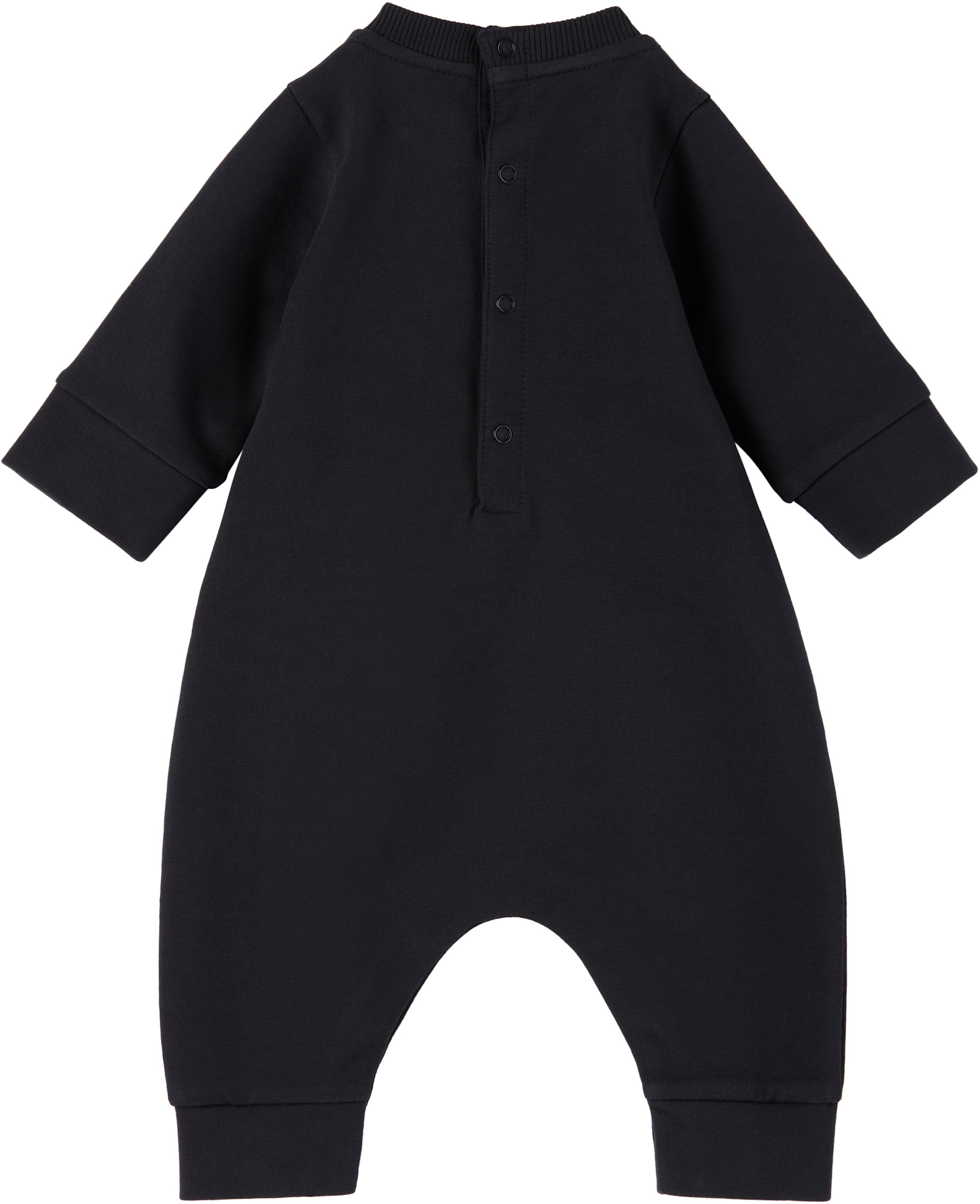 Moncler Enfant - 베이비 네이비 로고 점프수트