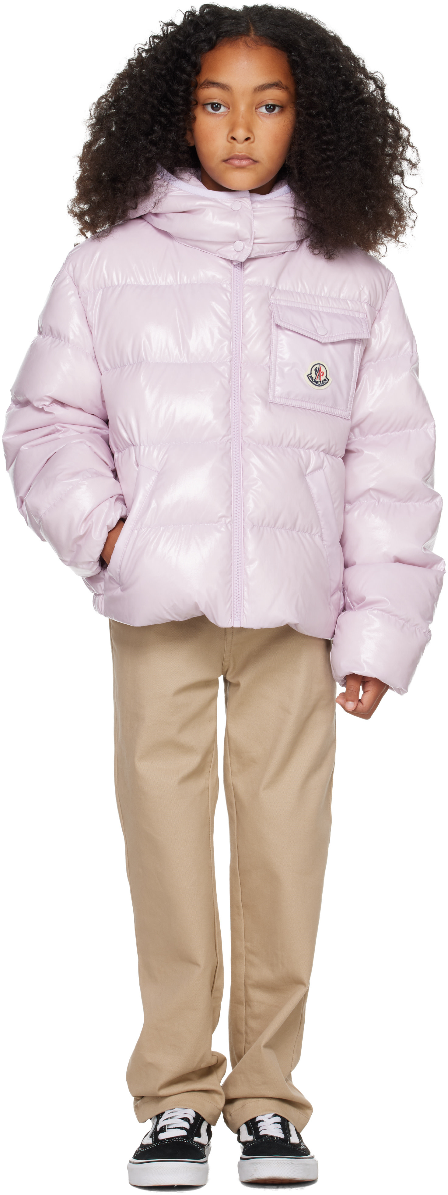 Moncler Enfant - Big Kids Pink Andro Hooded Short Down Jacket