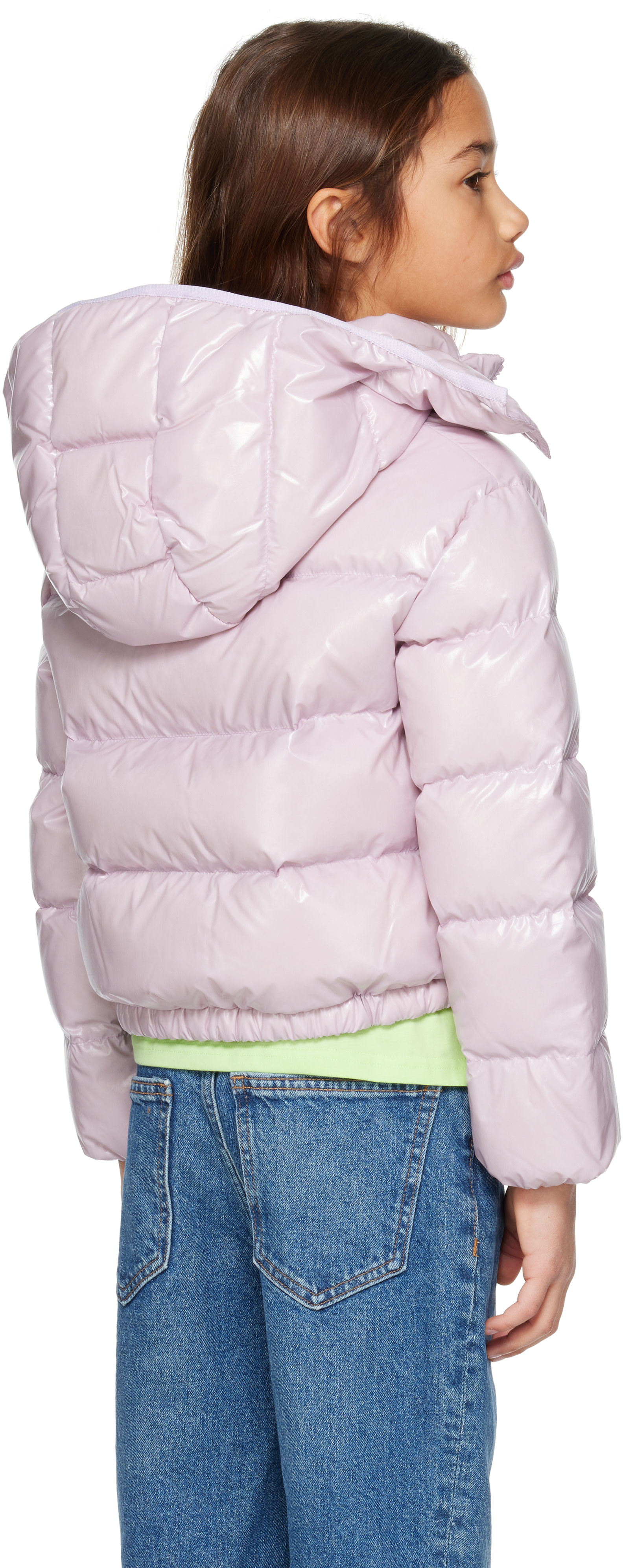Moncler Enfant - 빅 키즈 핑크 스몰 안드로 다운 재킷