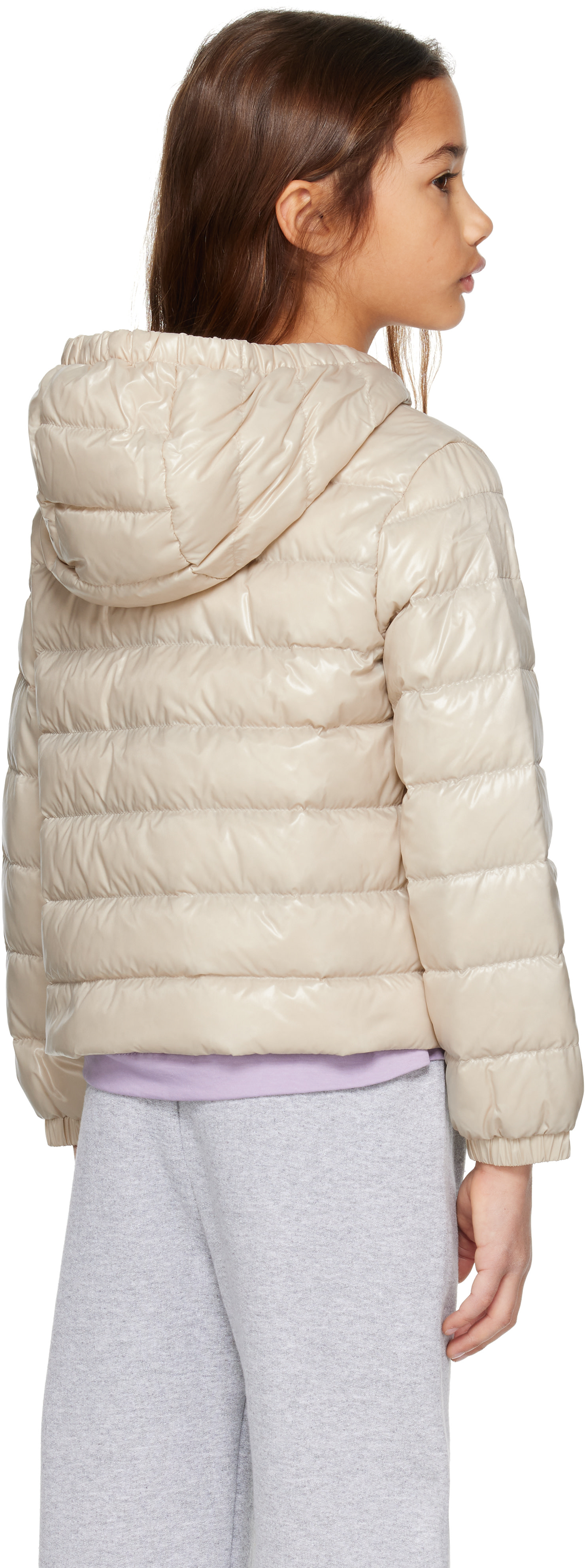 Moncler Enfant - 빅 키즈 베이지 스몰 엘라 다운 재킷