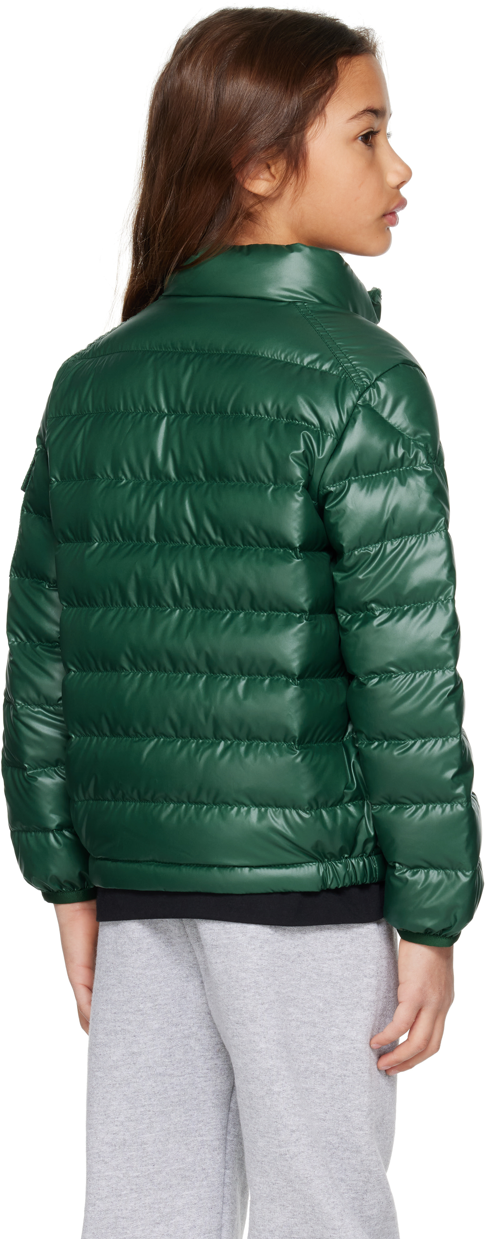 Moncler Enfant: Big Kids Green Bengi Down Jacket | SSENSE Canada