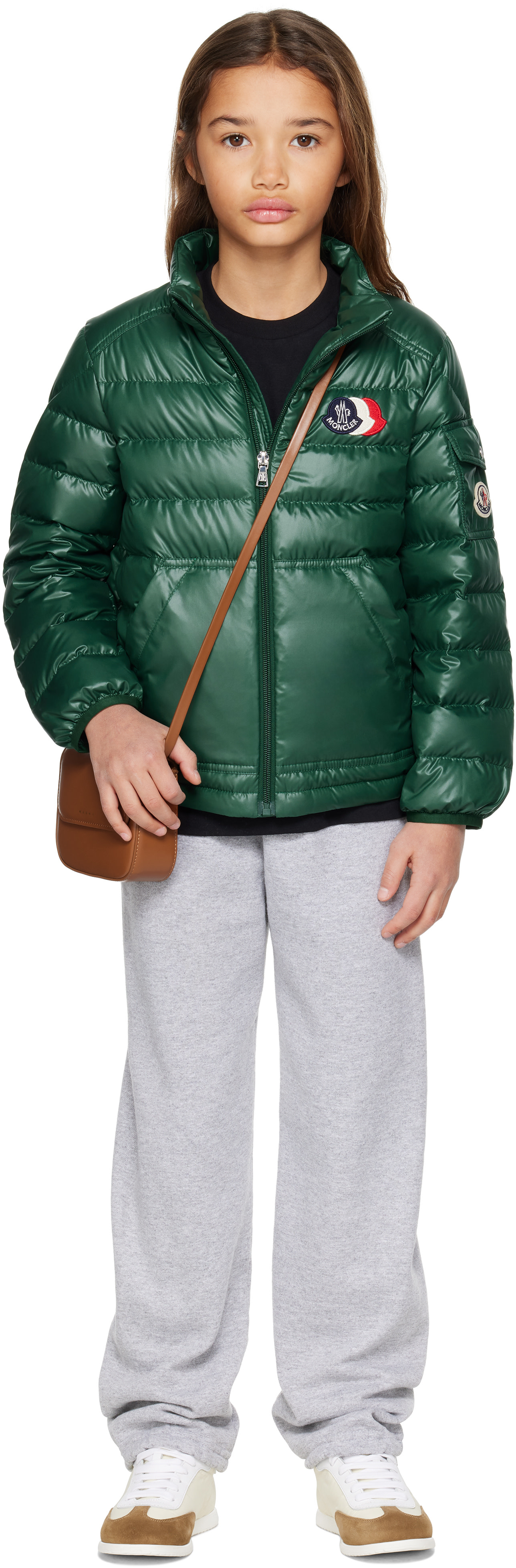 MONCLER オリーブグリーン トレーナー　12歳用 Moncler Enfant: Big Kids Green Bengi Down Jacket | SSENSE