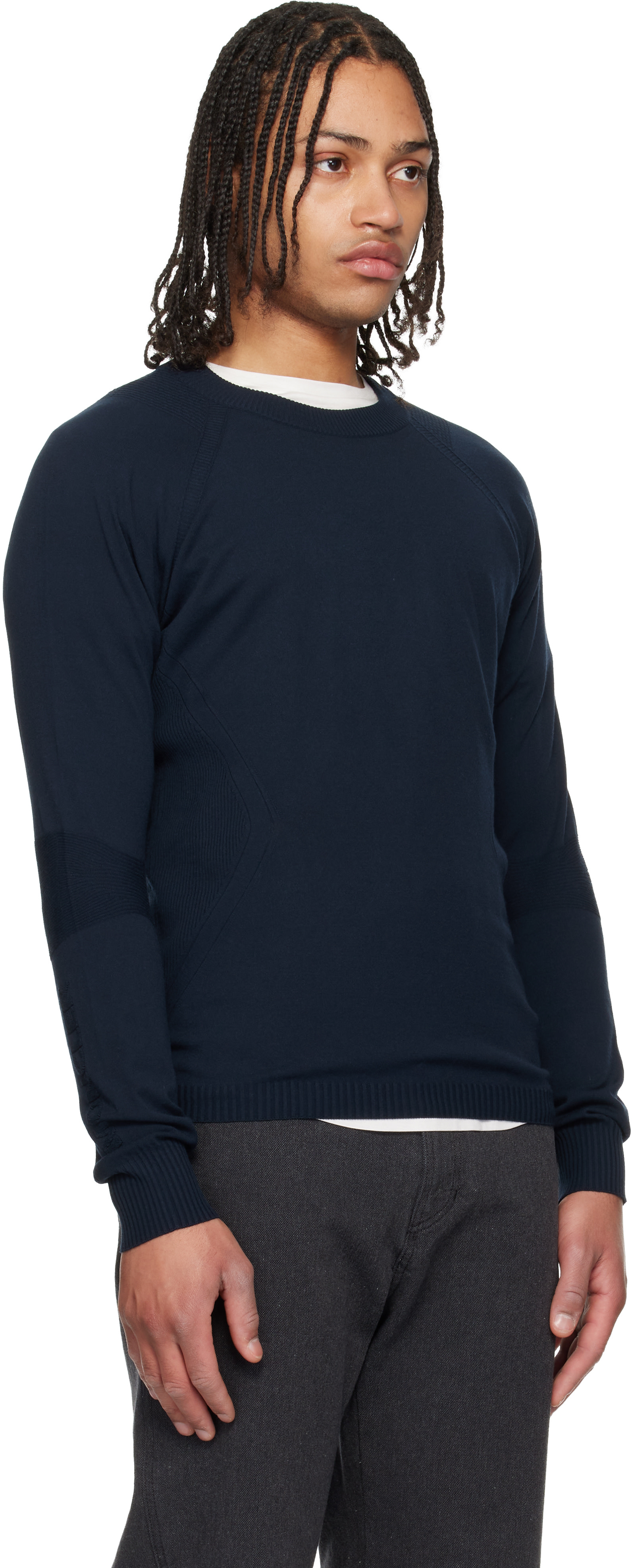 Moncler Grenoble - 네이비 크루넥 스웨터