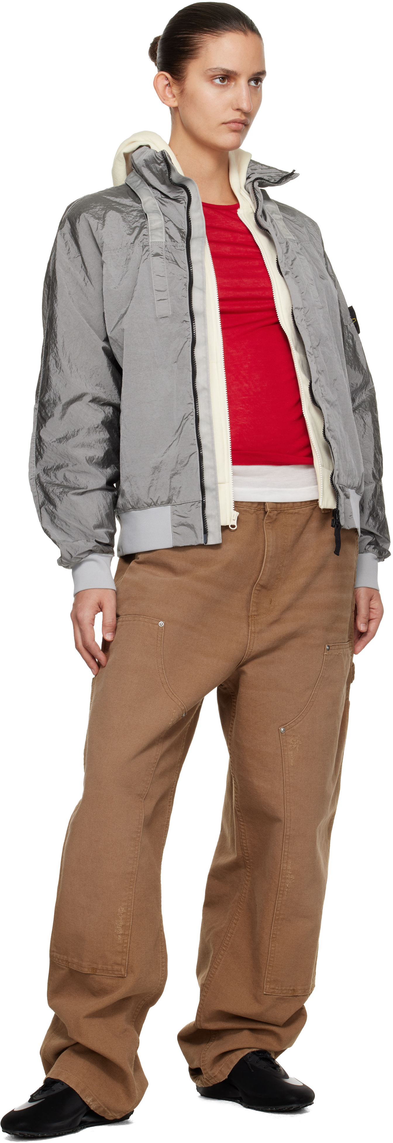 激レア！2010SS STONE  “BOMBER JACKET” Stone Island: Gray 4100064 Nylon Metal ECONYL Watro-TC Bomber