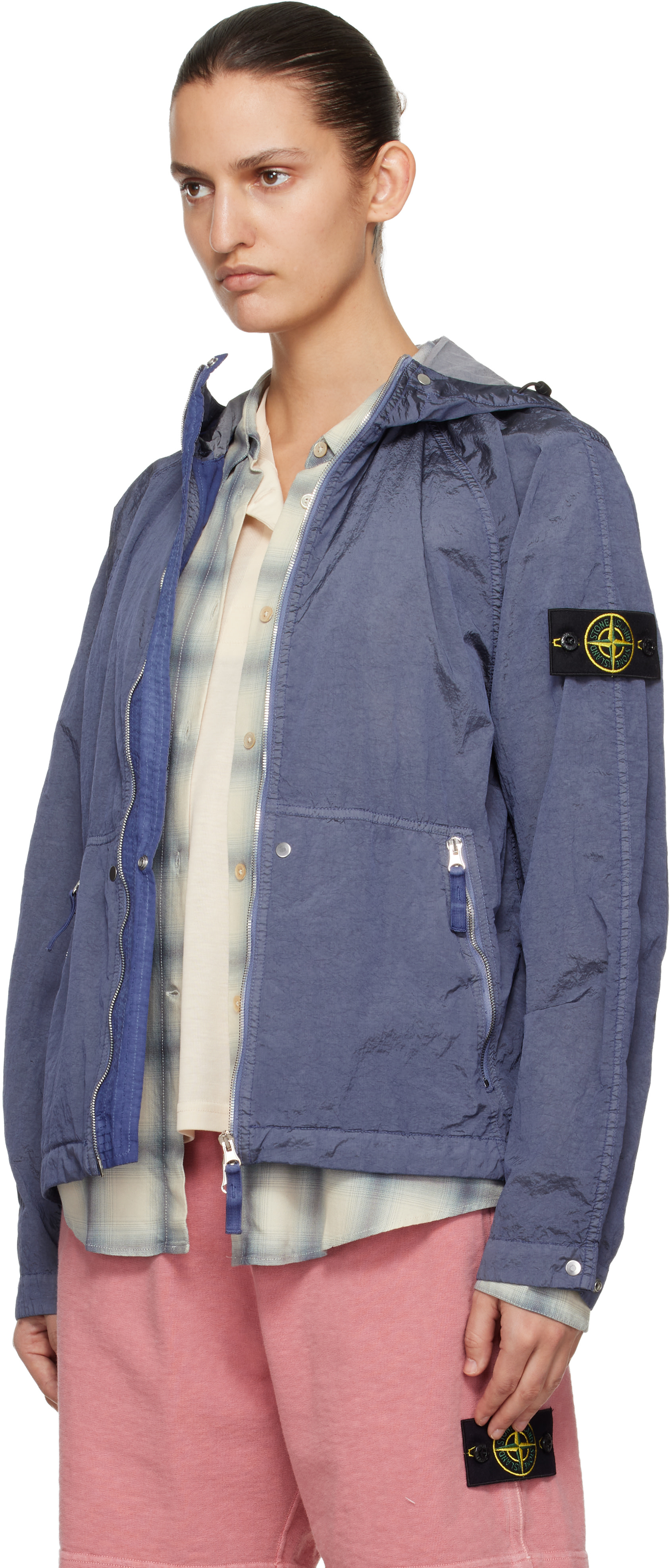 Stone Island: Navy 4100119 Nylon Metal ECONYL Watro-TC Jacket 