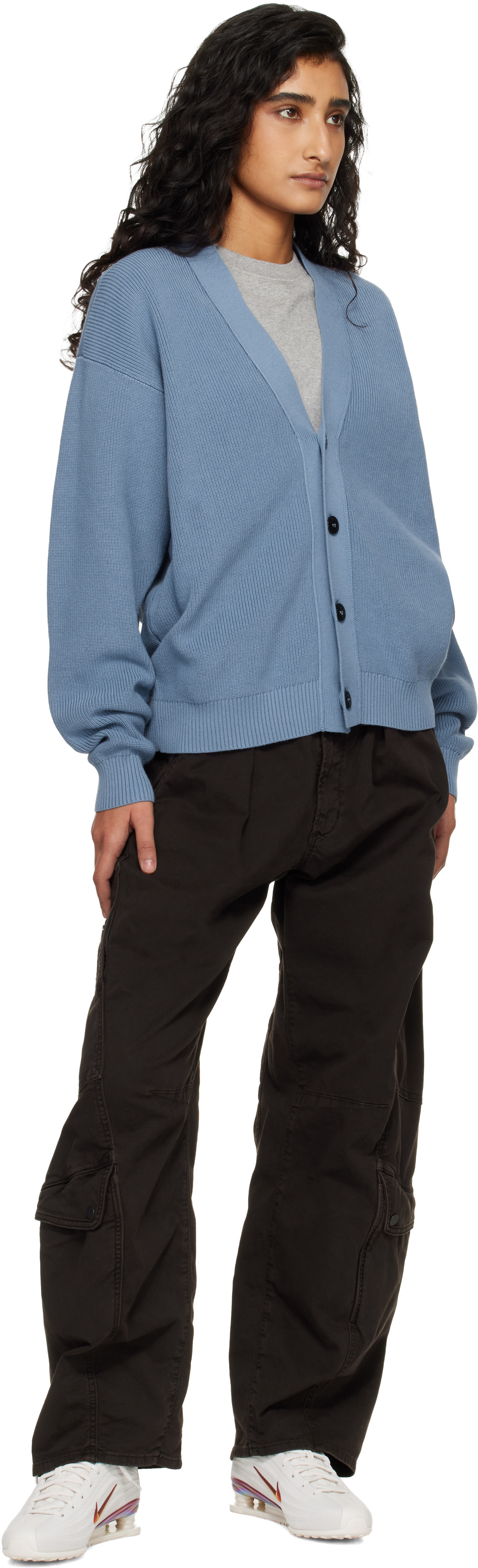 Stone Island: ブルー 5100009 Ribbed Soft Organic Cotton