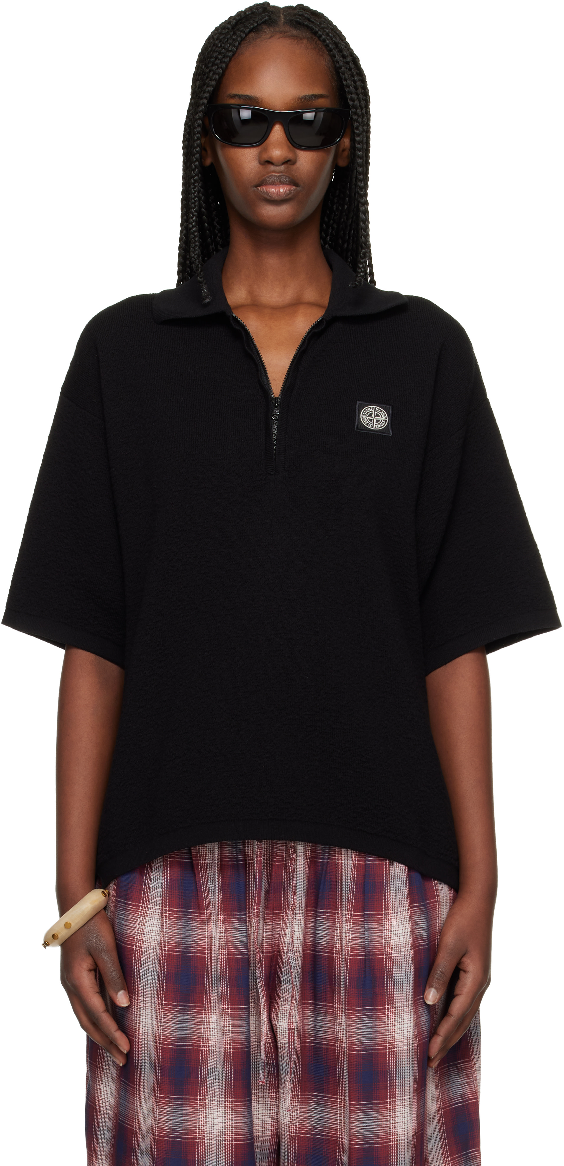 Stone Island: ブラック 5100021 Light Raw Hand Organic Cotton