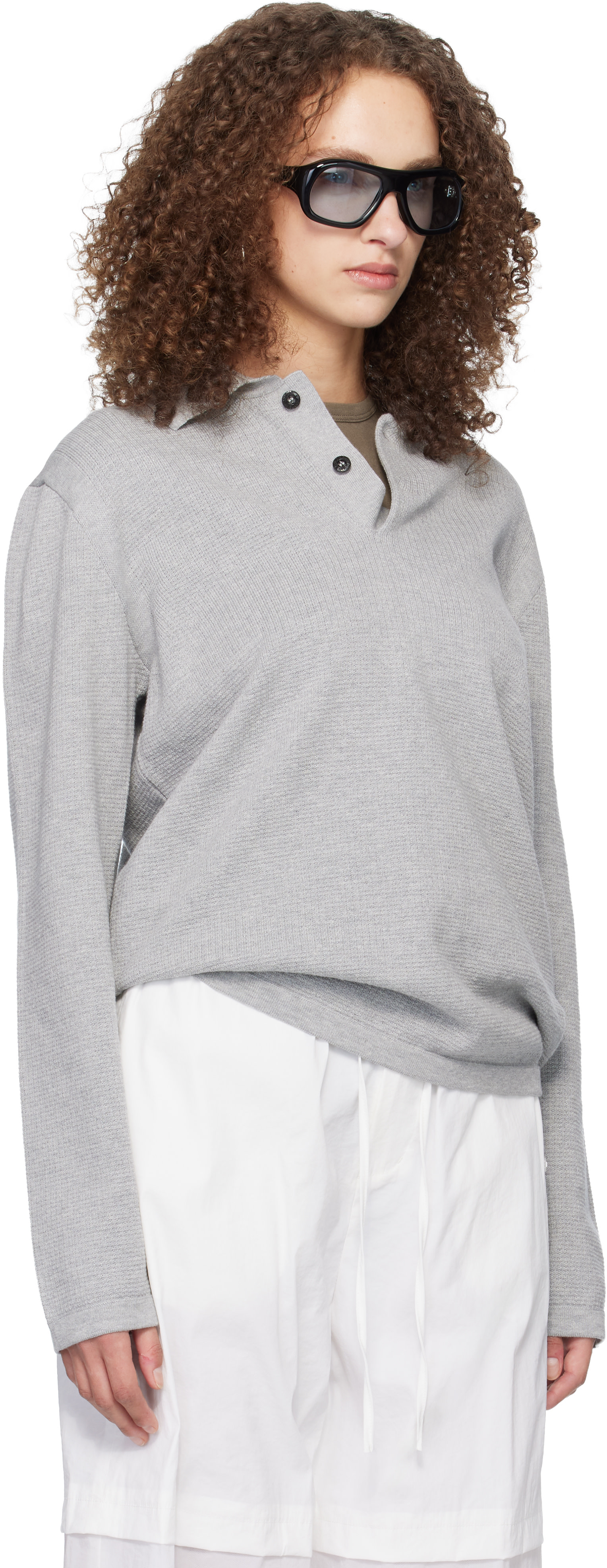 Stone Island: Gray 5100024 Micro Stitch Soft Organic Cotton Polo